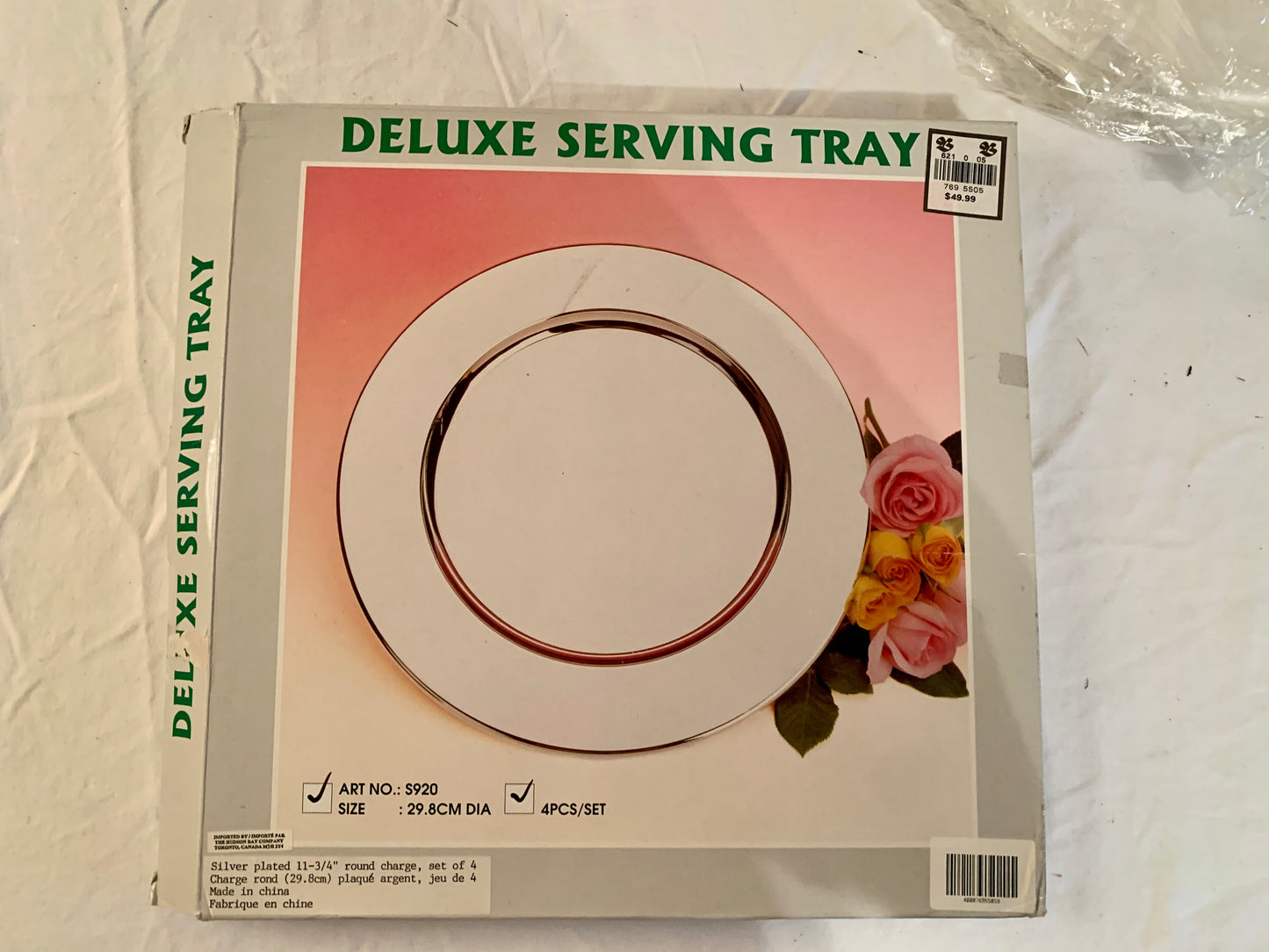 4 piece deluxe serving tray set