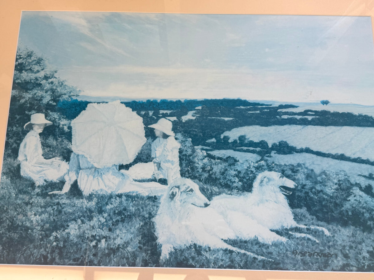 Gene Sparkman 'Picnic in White' Framed Print