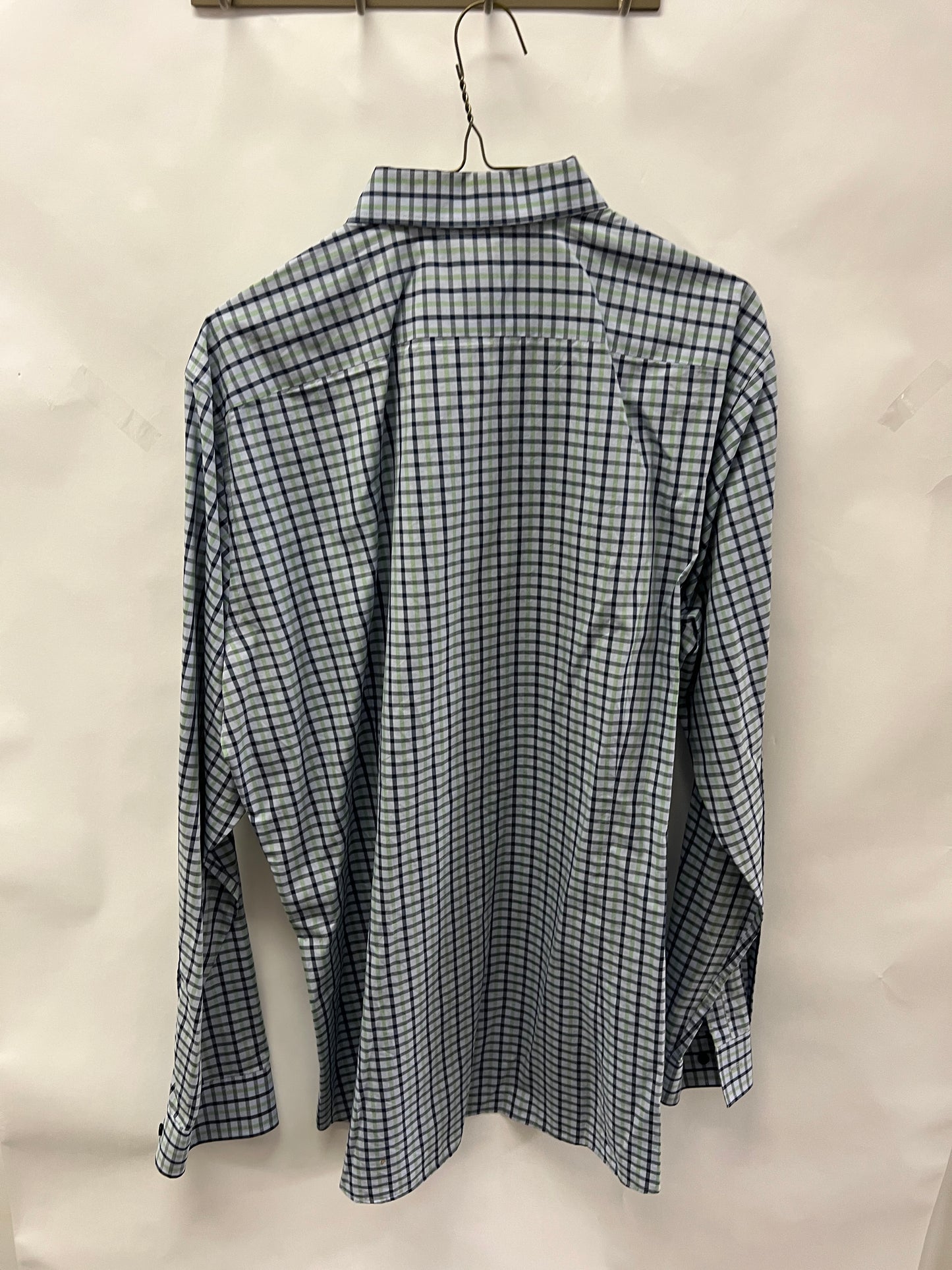Mens XL 17 Cotton short, Long Sleeve, Button Up