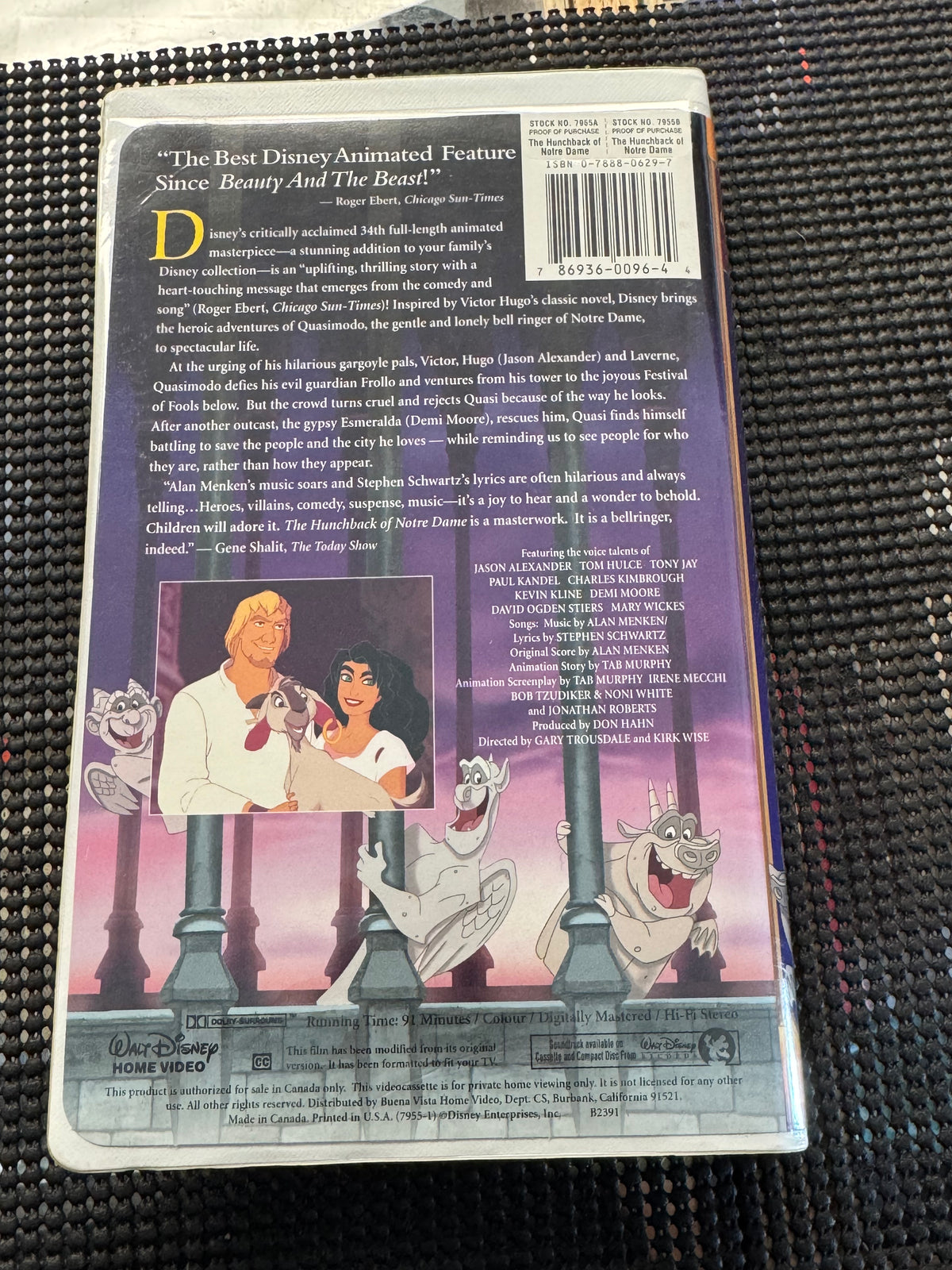 Disney's Hunchback Of Notre Dame VHS