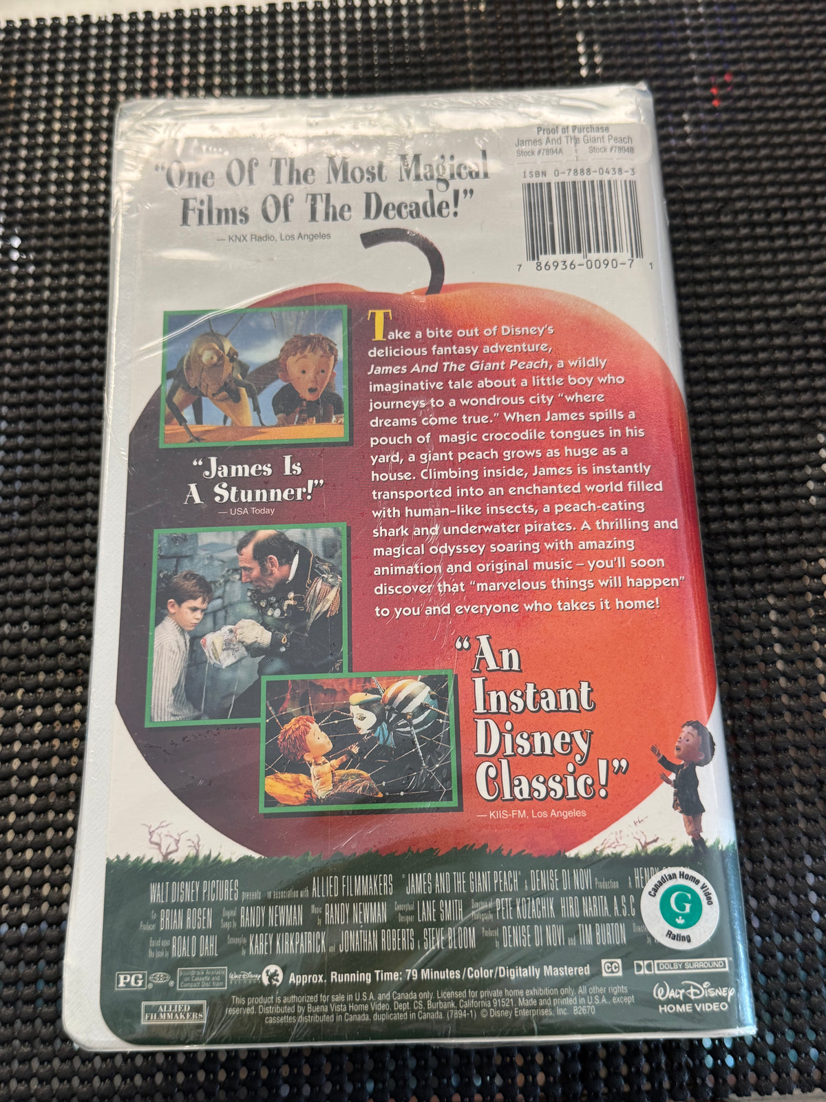 Disney's James and the Giant Peach VHS - Factory Sealed