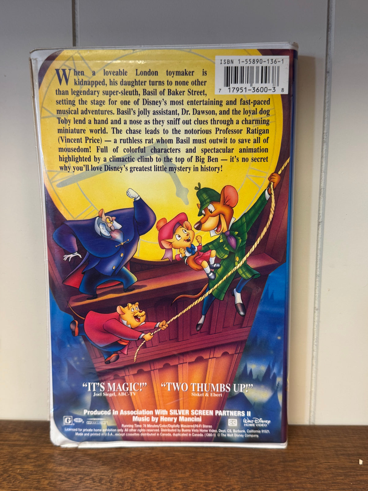 Disney's The Great Mouse Detective VHS