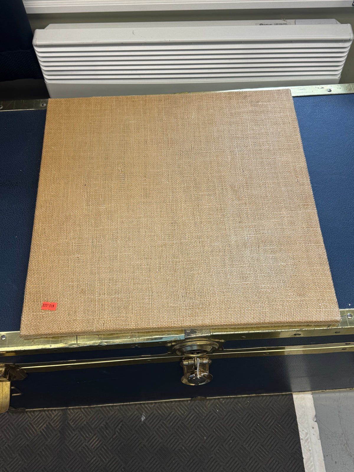 Burlap Covered Wood Panel