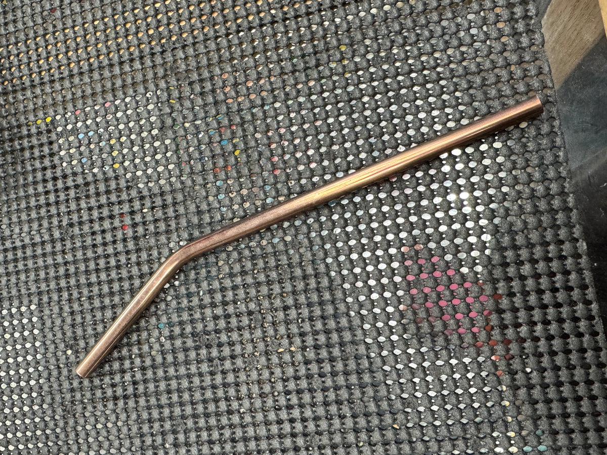 7" Brown Coloured Metal Drinking Straw