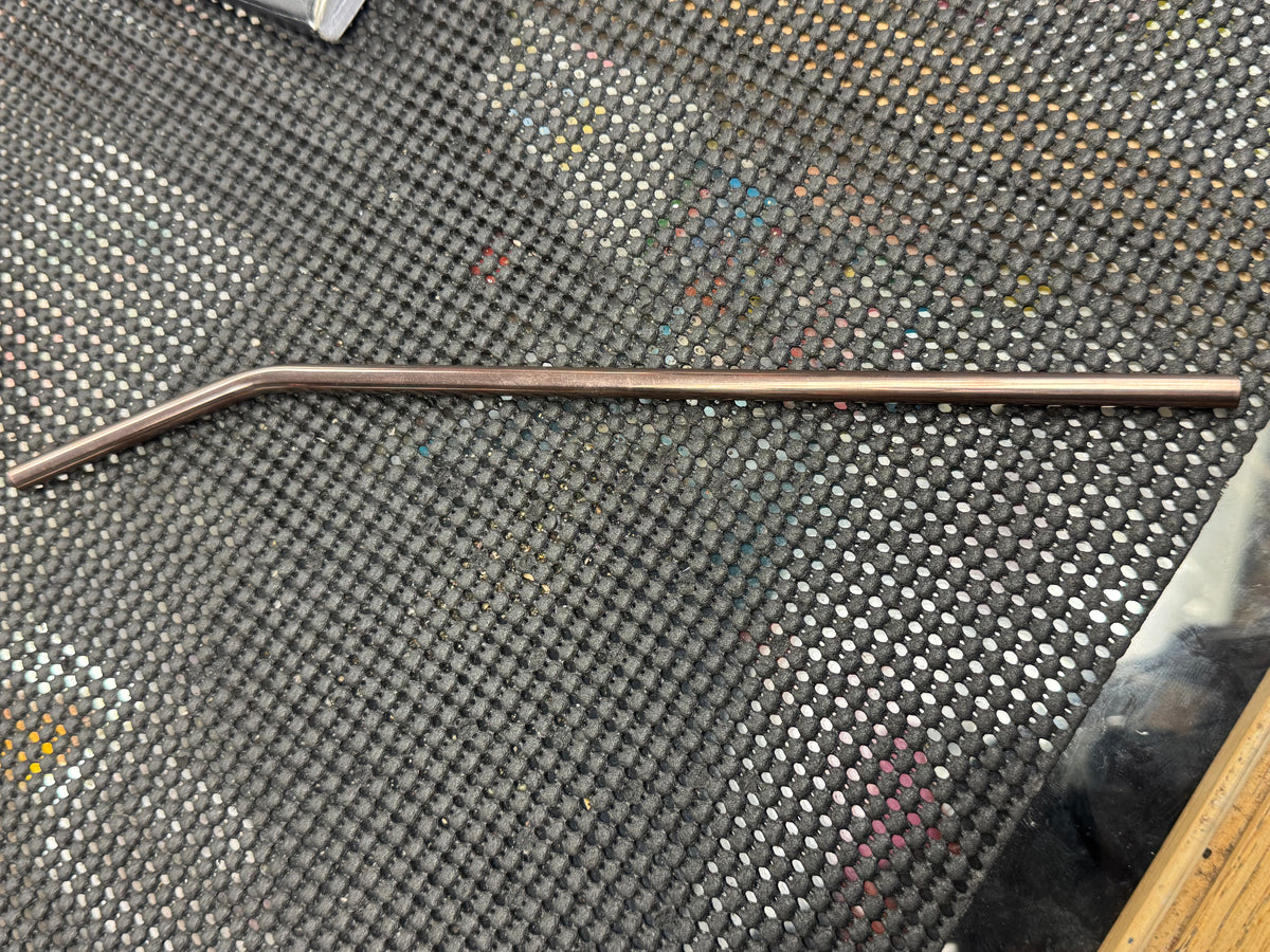 10" Brown Coloured Metal Drinking Straw