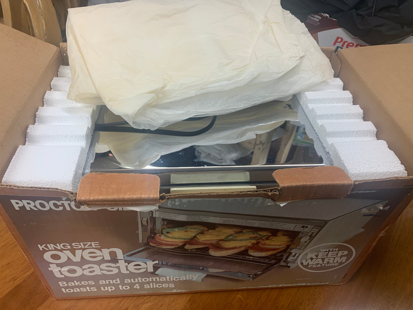 Vintage Proctor-Silex toaster oven in box