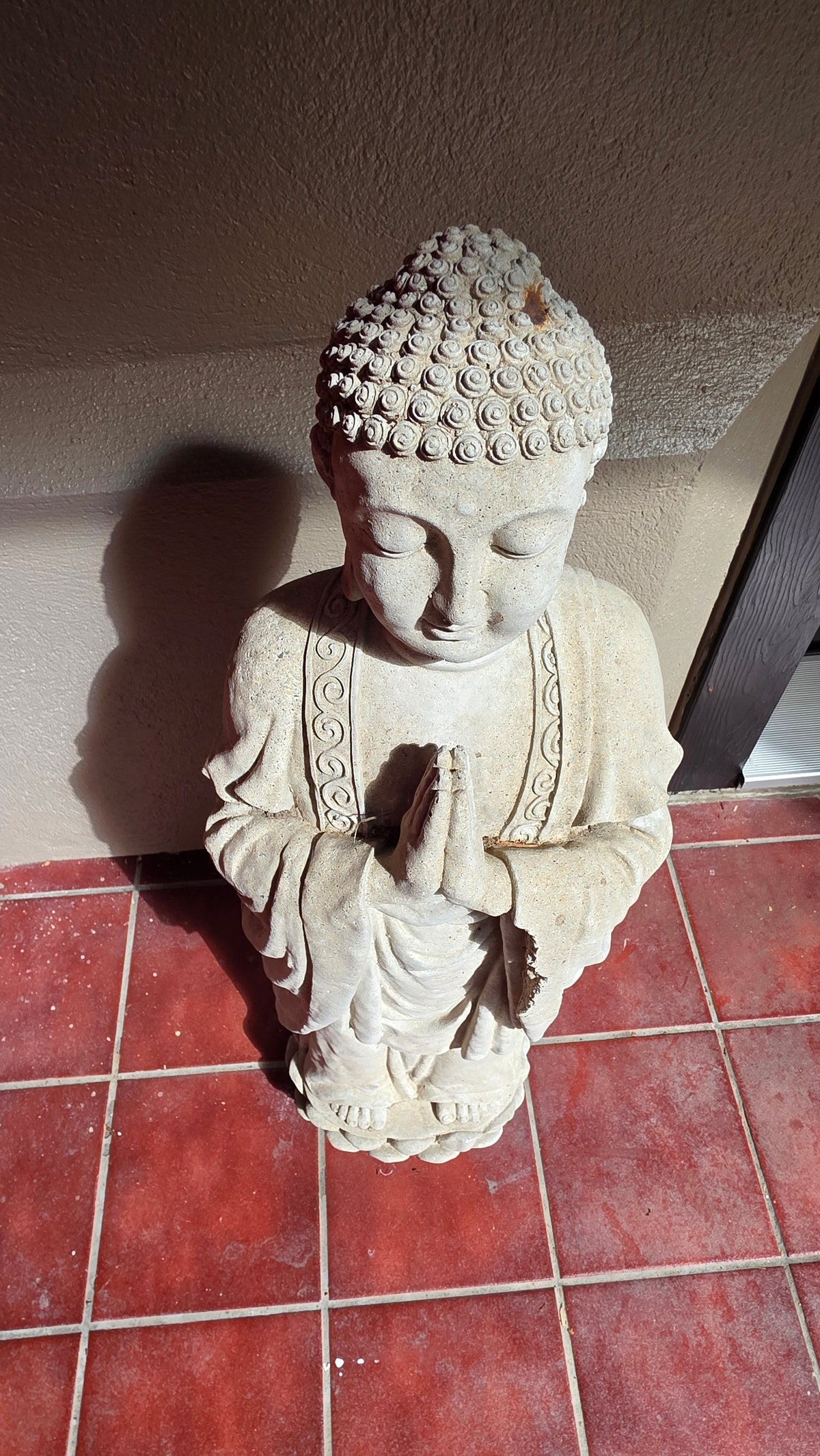 30" tall Standing Buddha statue