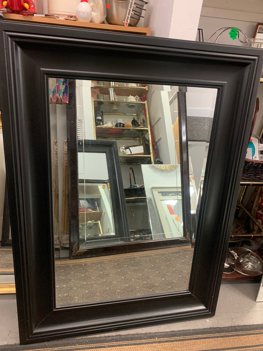 Mirror with thick black accent frame