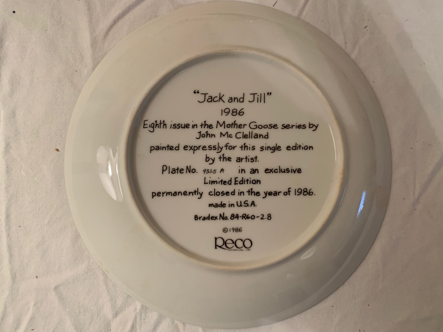 Vintage Jack and Jill plate