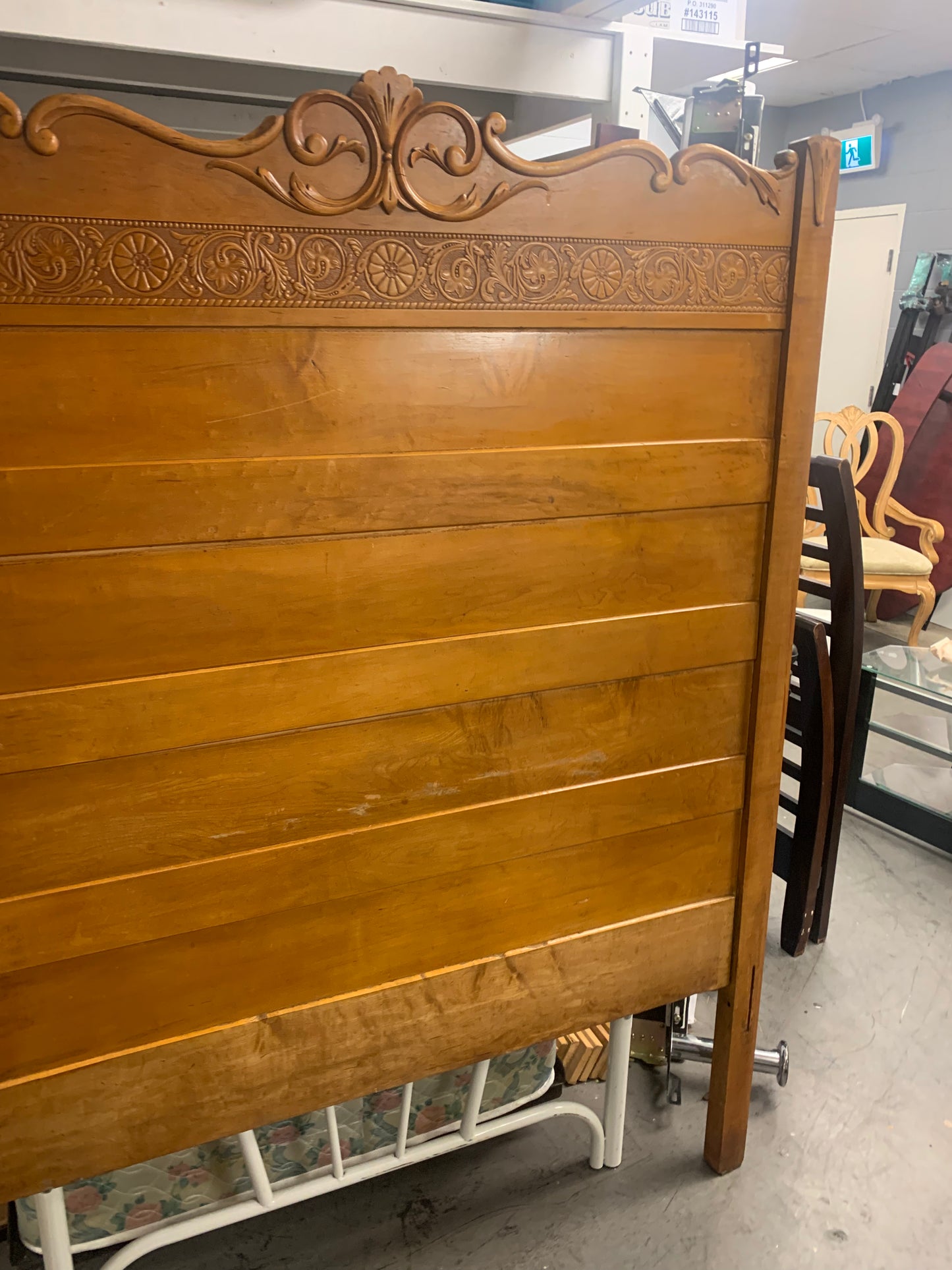 Doubled sized chestnut headboard