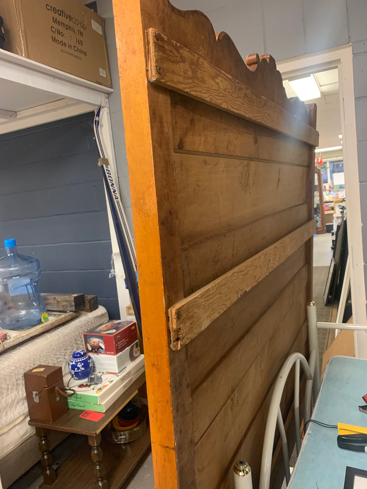 Doubled sized chestnut headboard