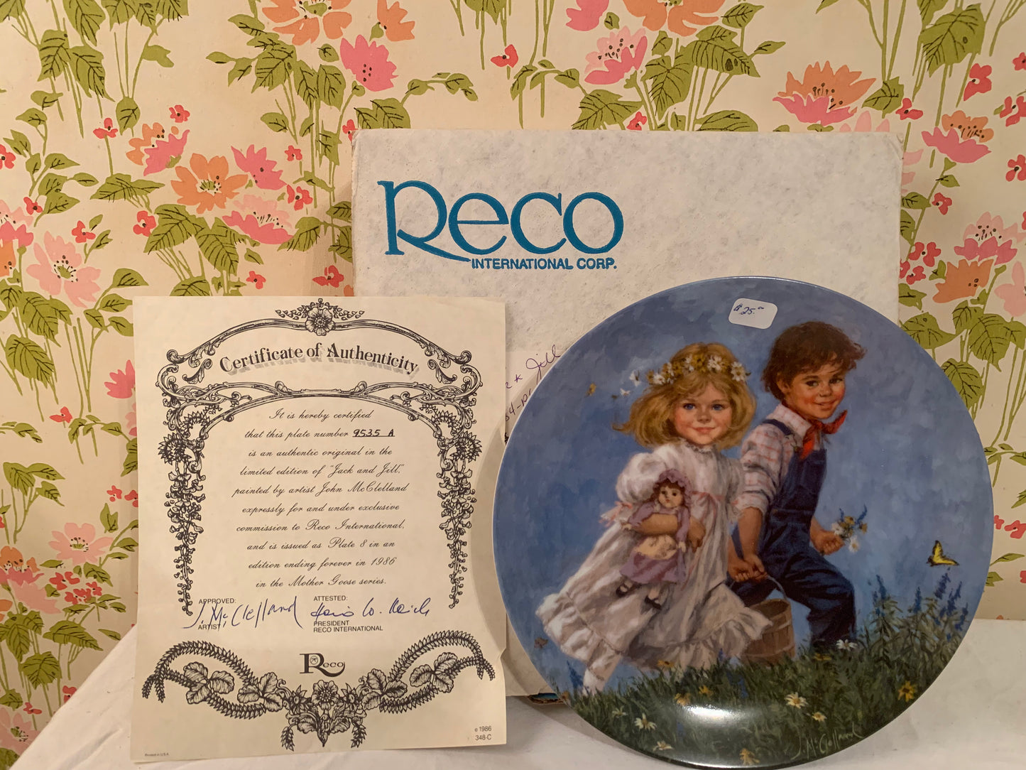 Vintage Jack and Jill plate