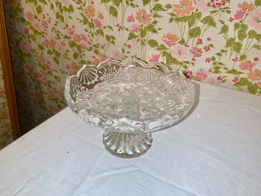 Mikasa crystal Snowflake candy dish