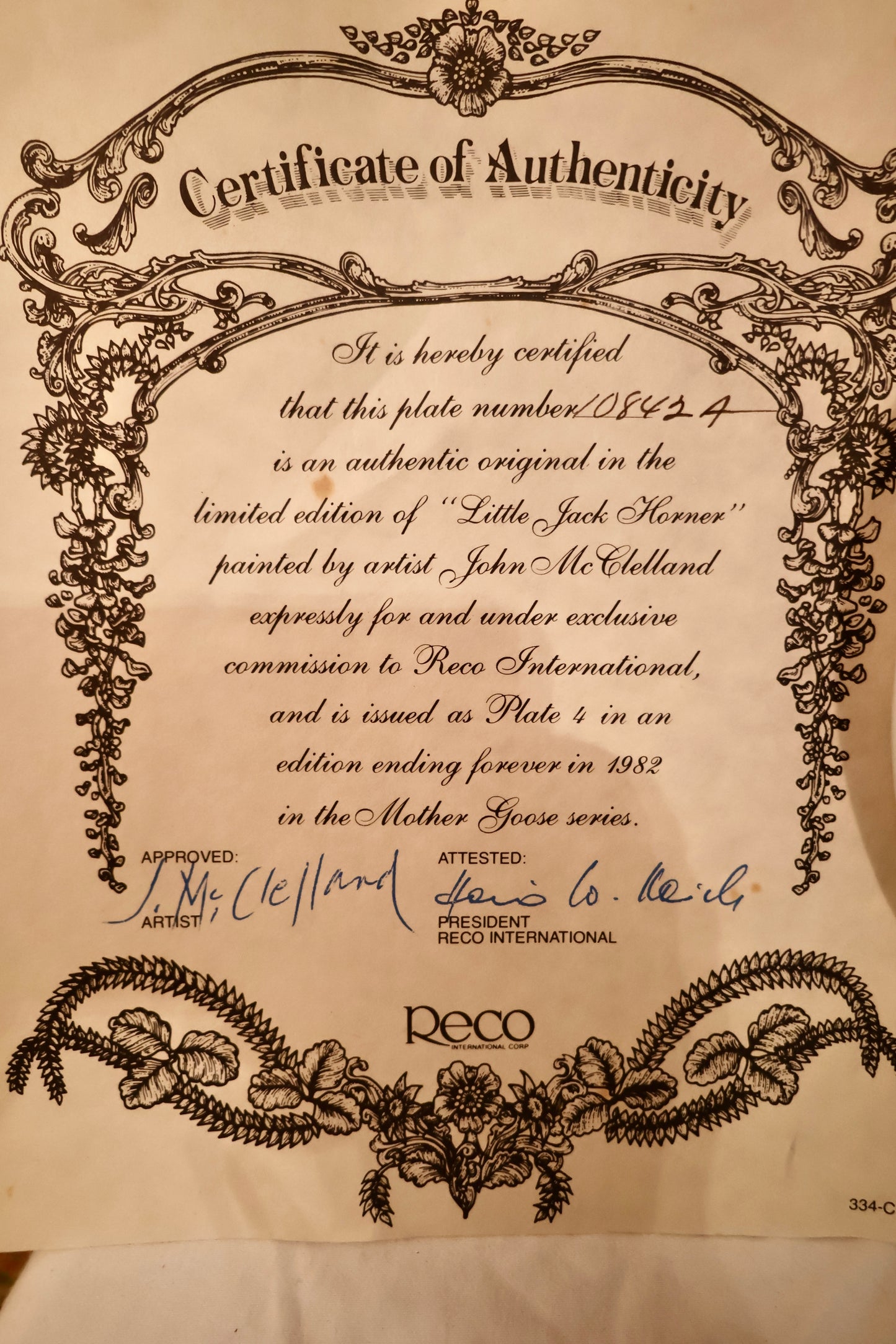 Little Jack Horner Plate