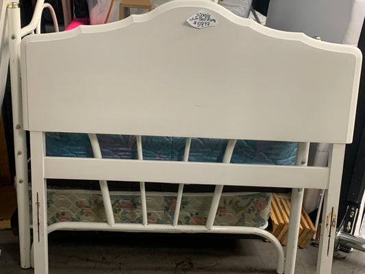 Single sized bed frame with footer