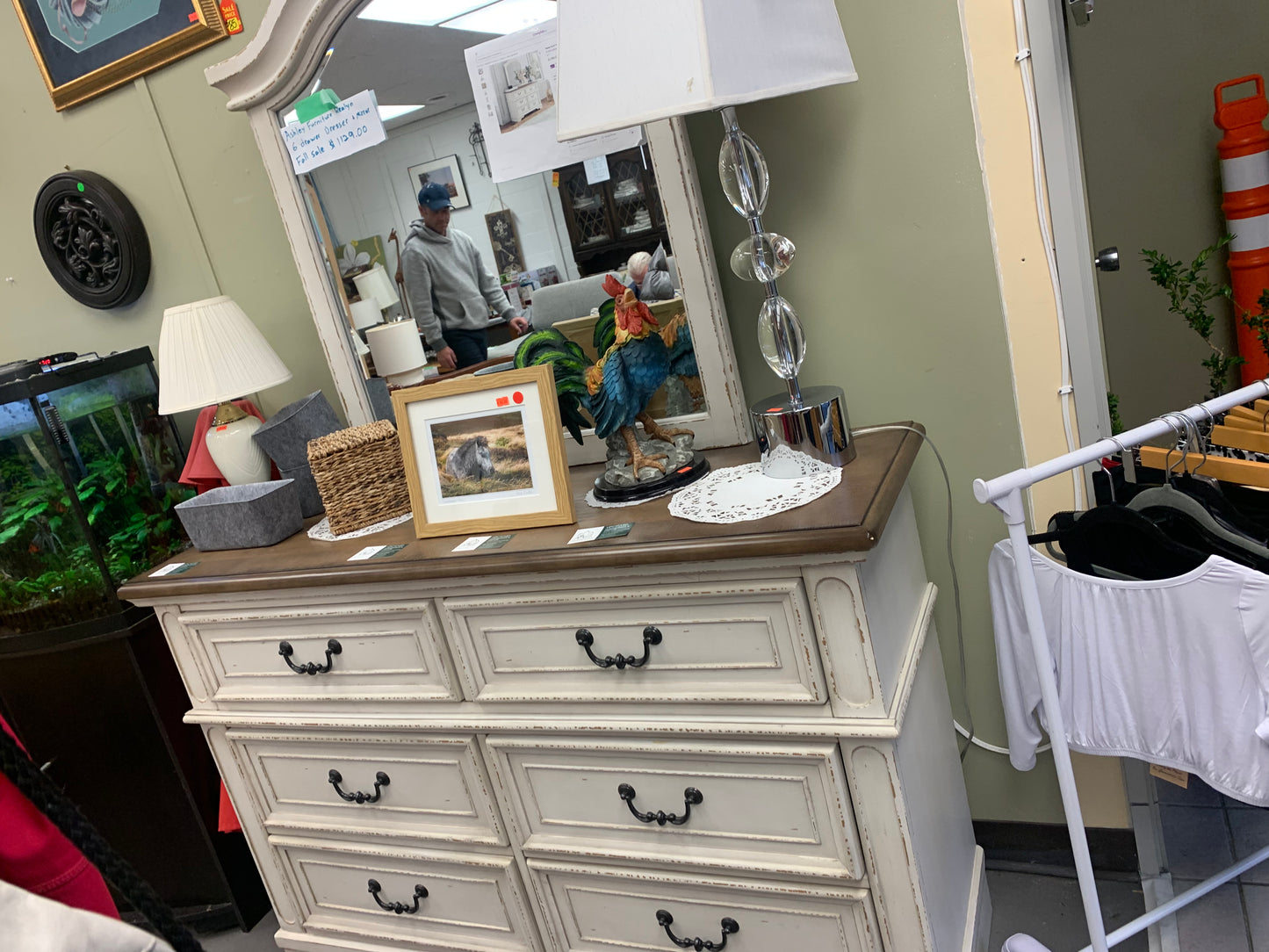 Hayley 6 Drawer Dresser with Mirror
