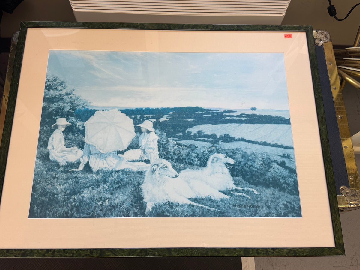 Gene Sparkman 'Picnic in White' Framed Print