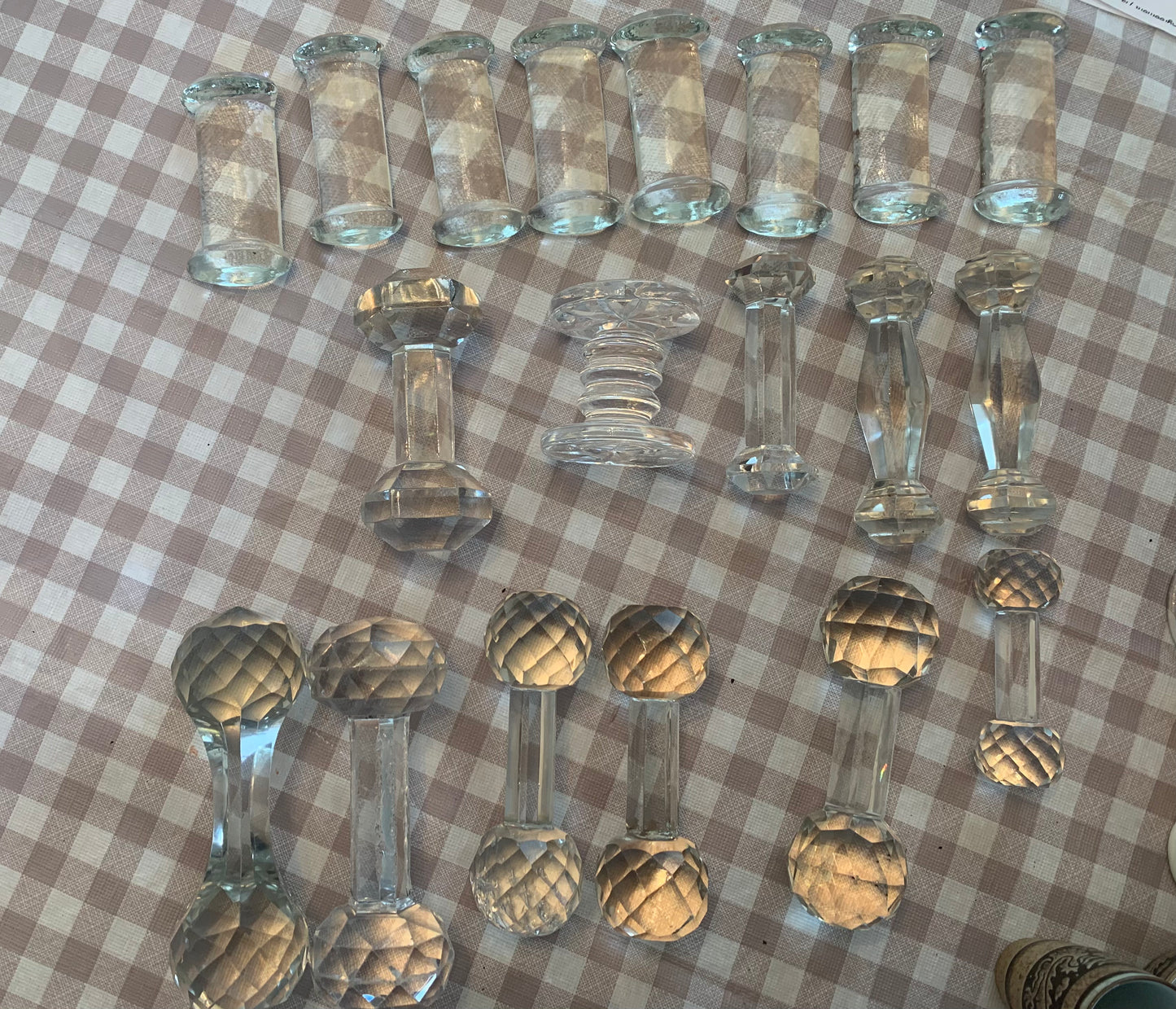Various Glassware and knife rests (Box 9)
