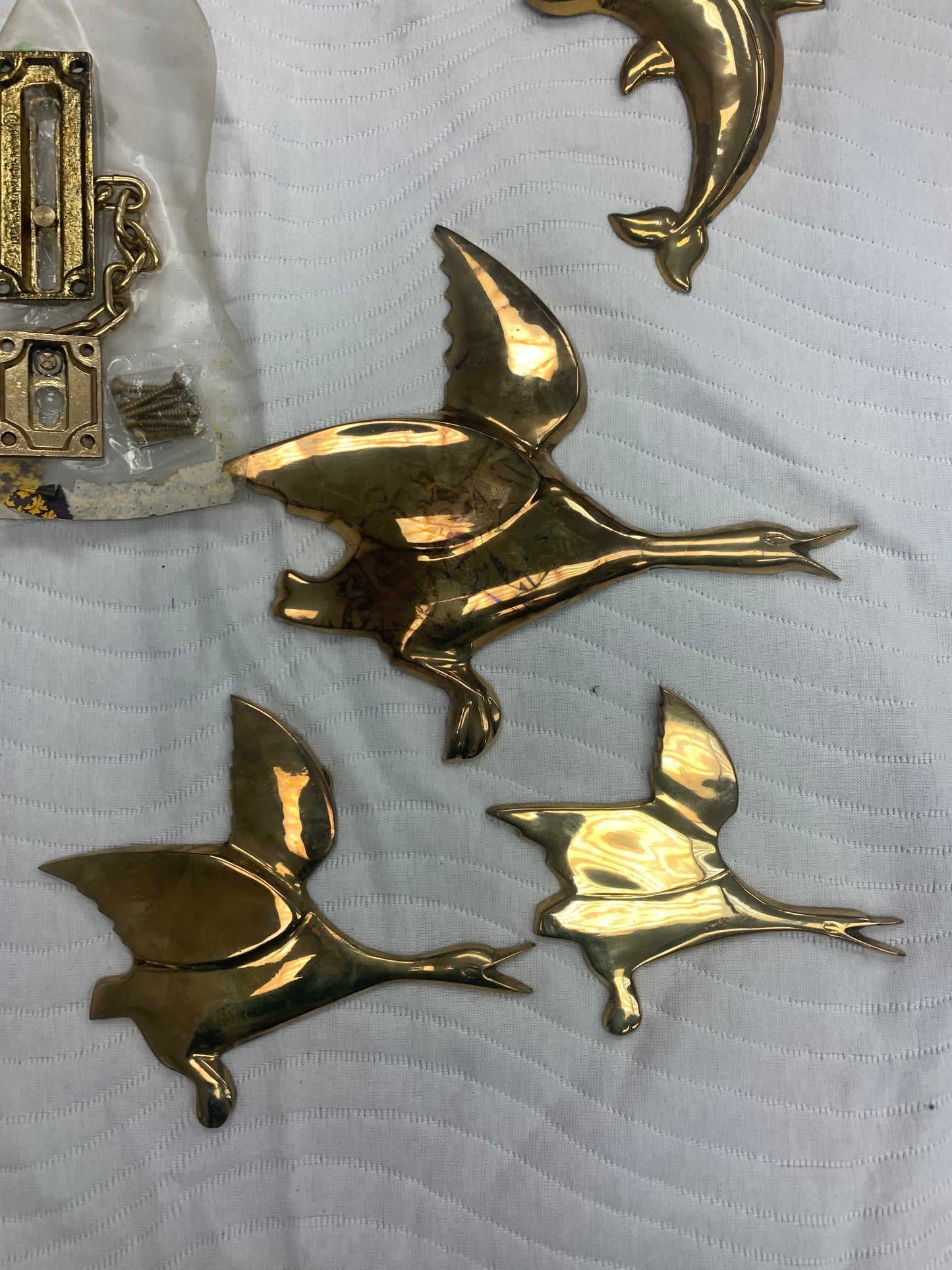 Various tea sets, and brassware