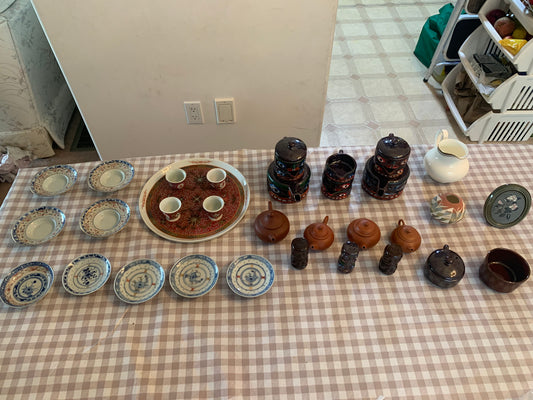 Various tea sets and accessories (box 12)