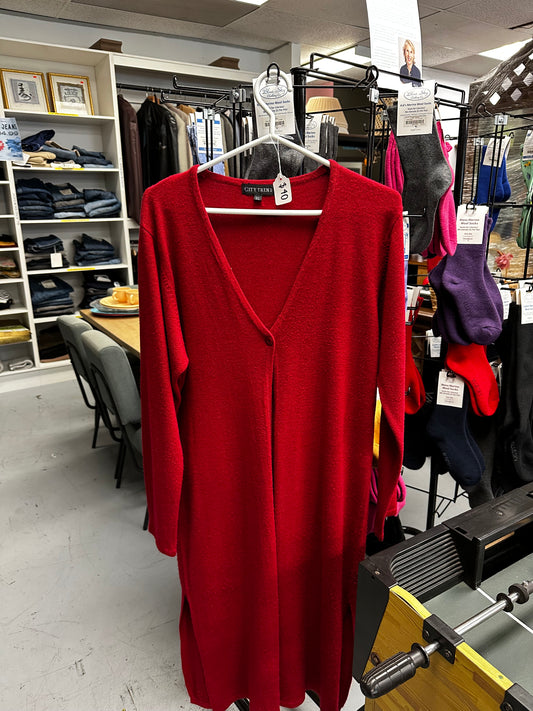 City Trend Red Long Cardigan