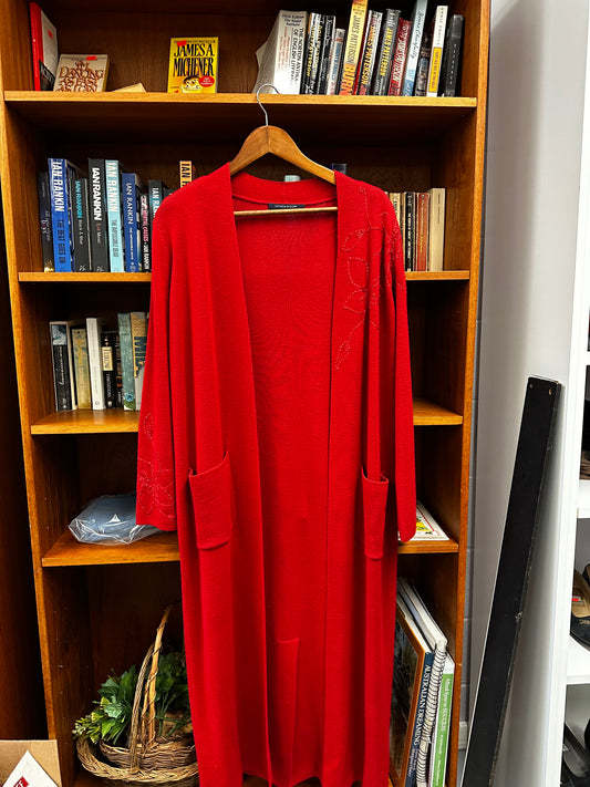 Windsmoor Red Embroidered Cardigan