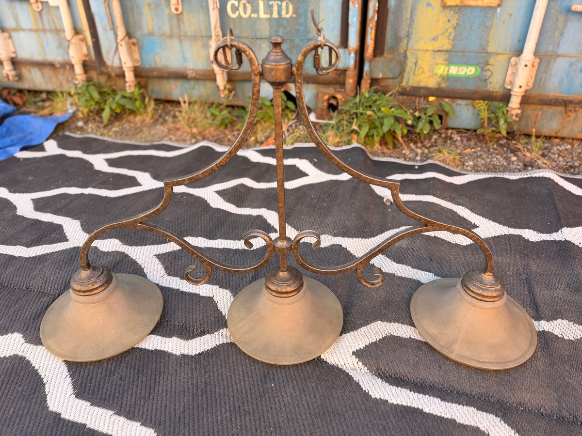 3 Tier Lighting Rustic Metal Fixture