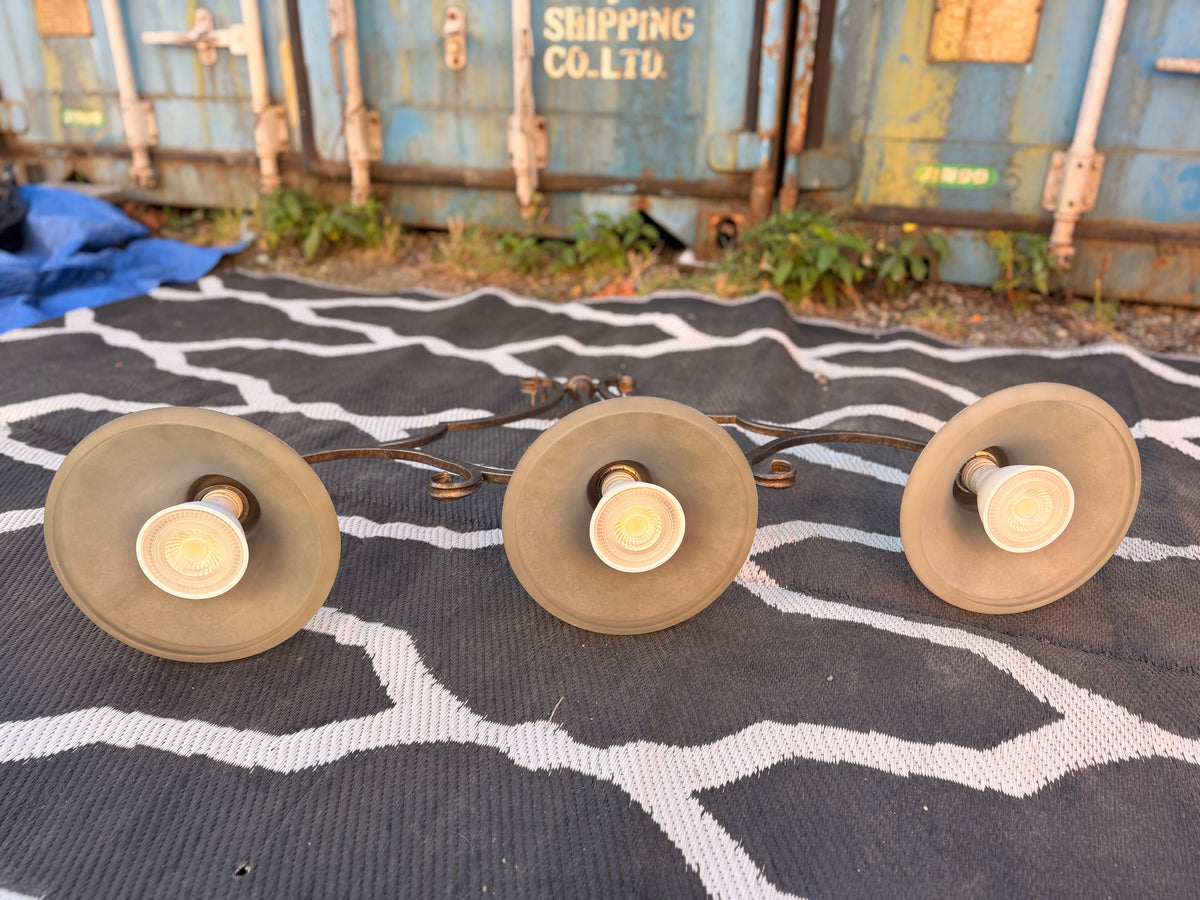 3 Tier Lighting Rustic Metal Fixture