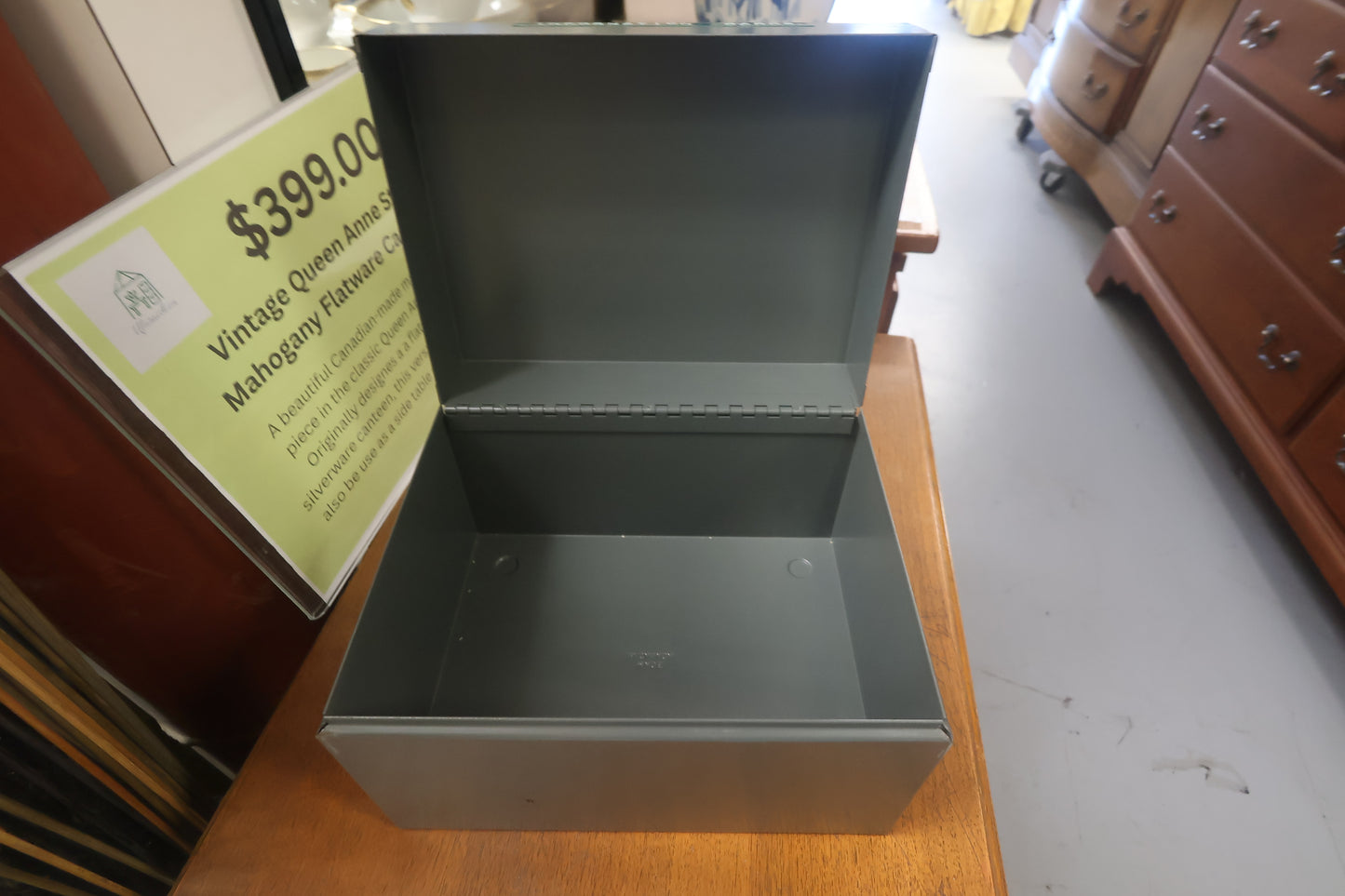 Vintage Metal Recipe Card Box