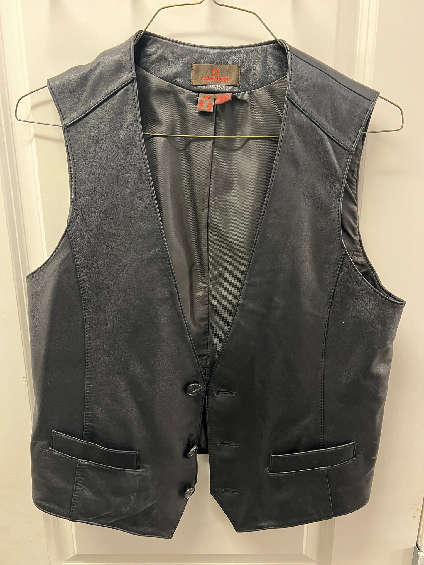 Danier: Black Leather Vest
