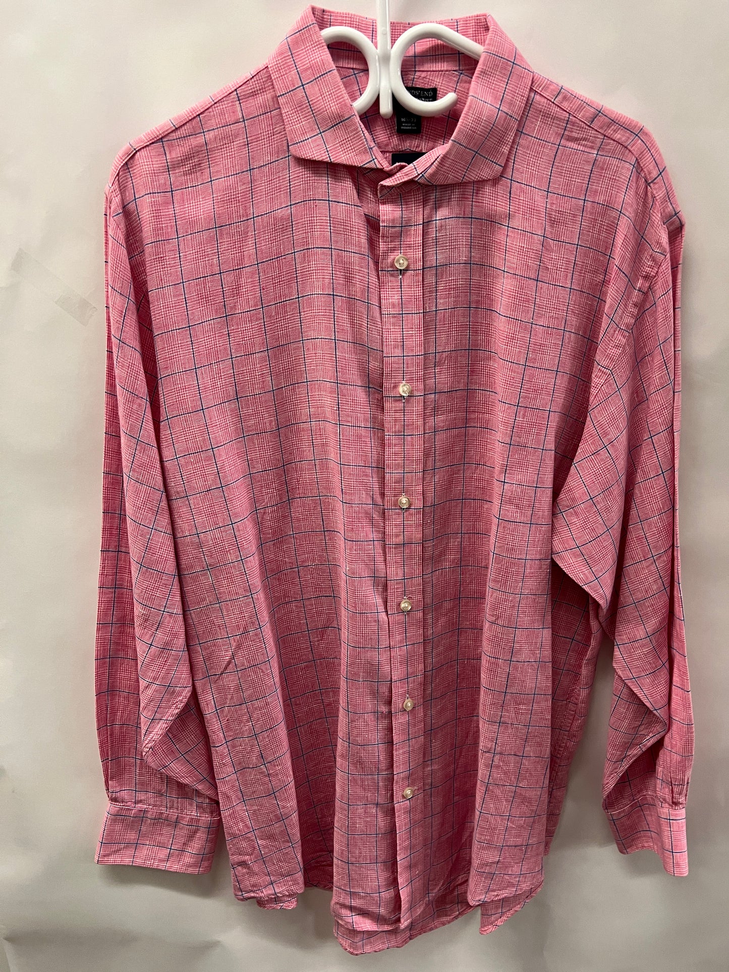 Men's 16-1/2 100% Linen Sirt, Long Sleeve