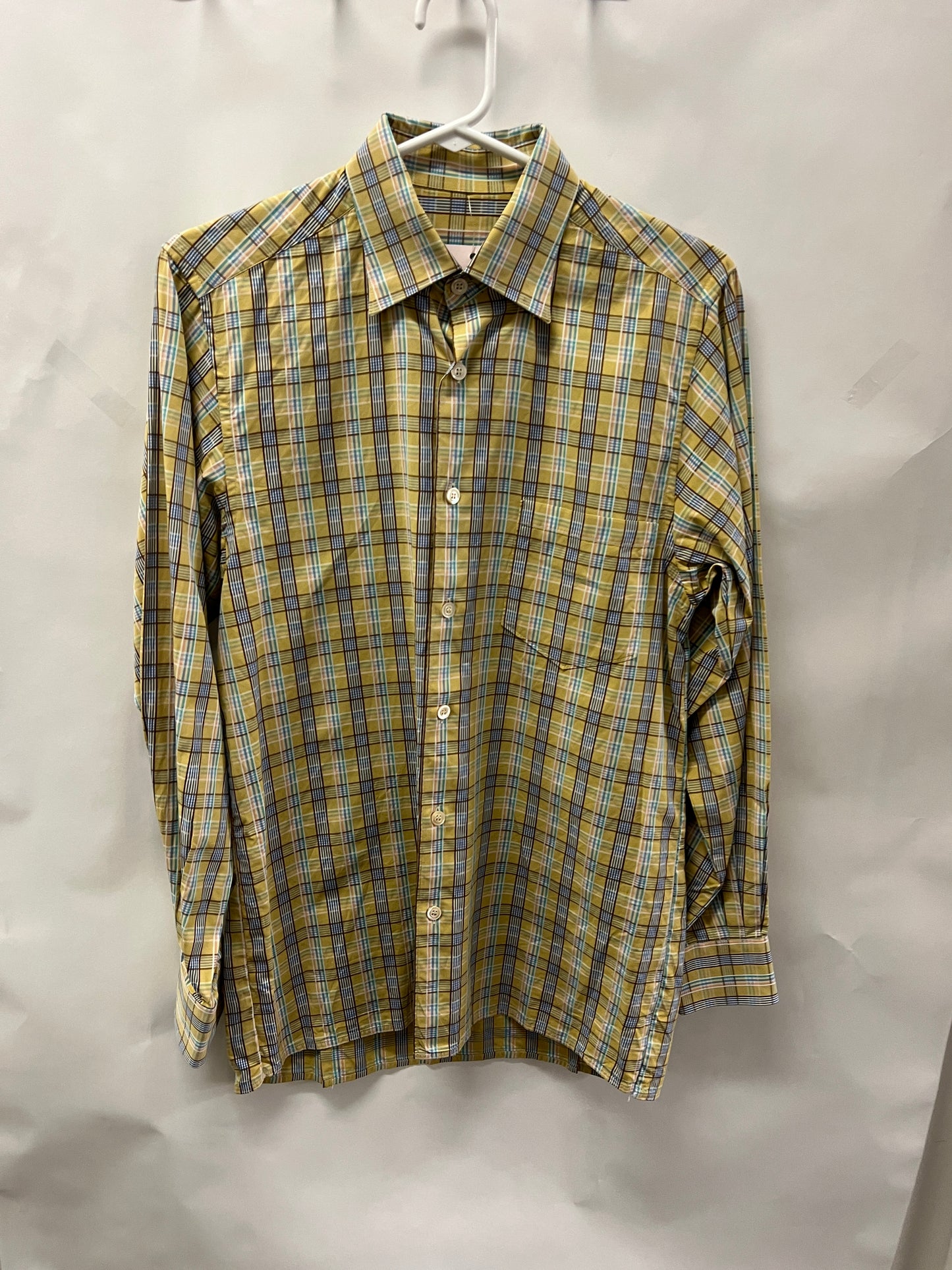 Mens M Shirt, Long Sleeve, Button Up Yellow