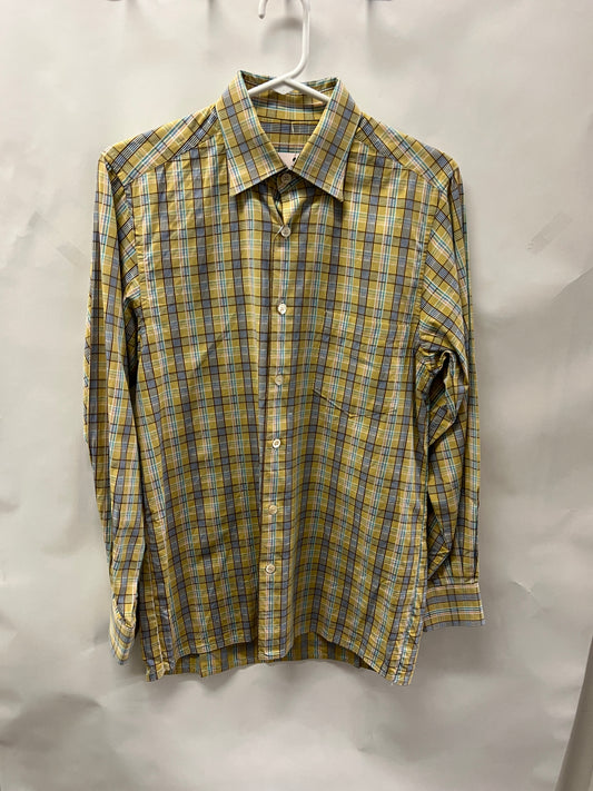 Mens M Shirt, Long Sleeve, Button Up Yellow