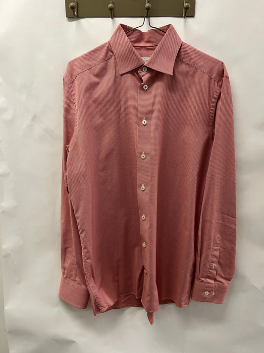 Men's M 15 3/4 Cotton Shirt, Long Sleeve, Button up