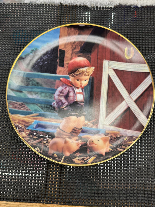 "Farm Boy" - M.J. Hummel Decorative Plate Collection - Gentle Friends