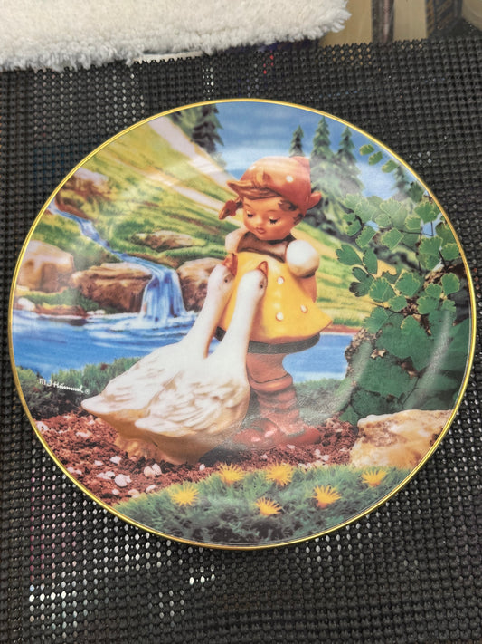 "Goose Girl" - M.J. Hummel Decorative Plate Collection - Gentle Friends