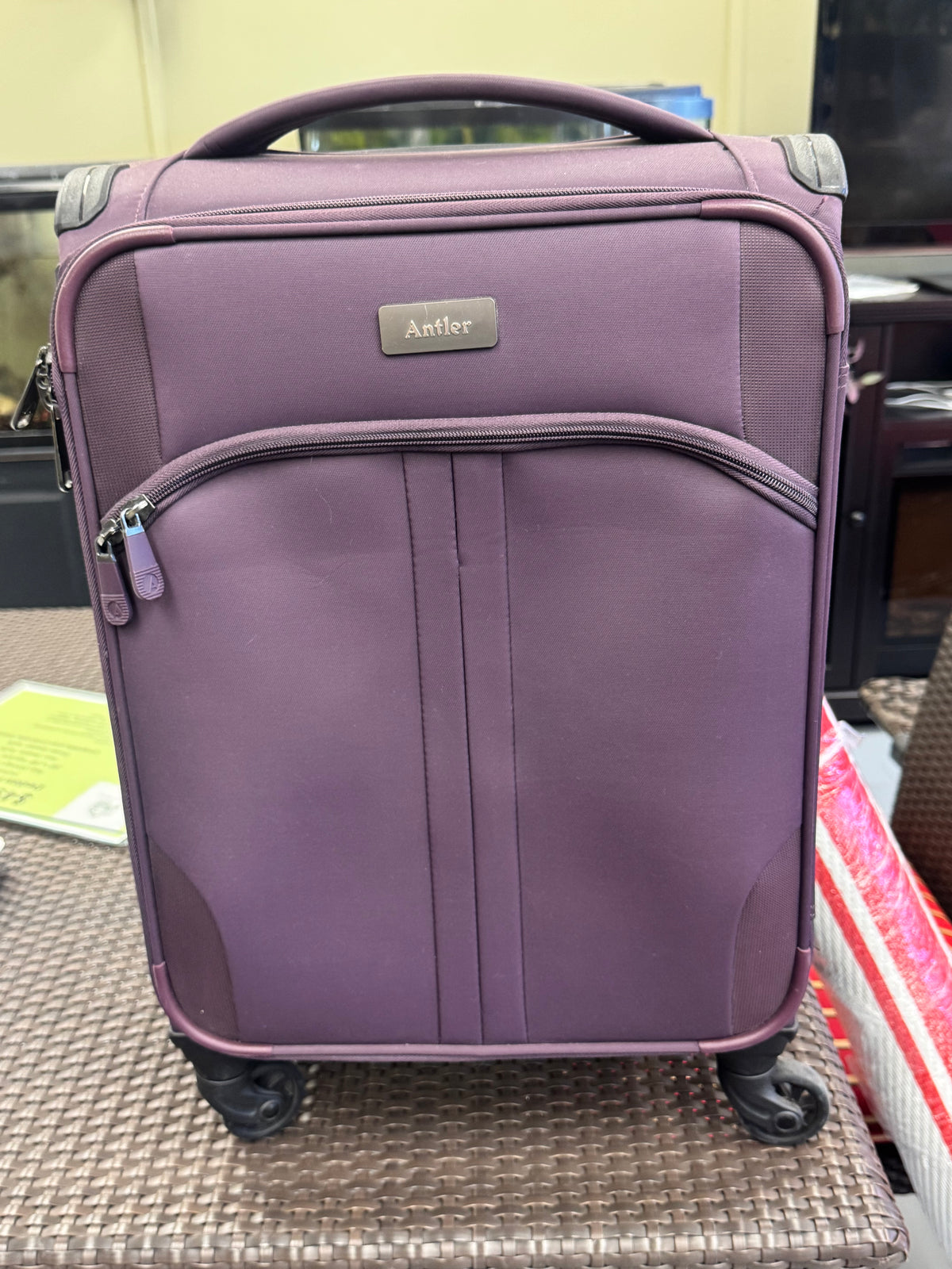 Rolling Antler Carry-on Suitcase - Purple