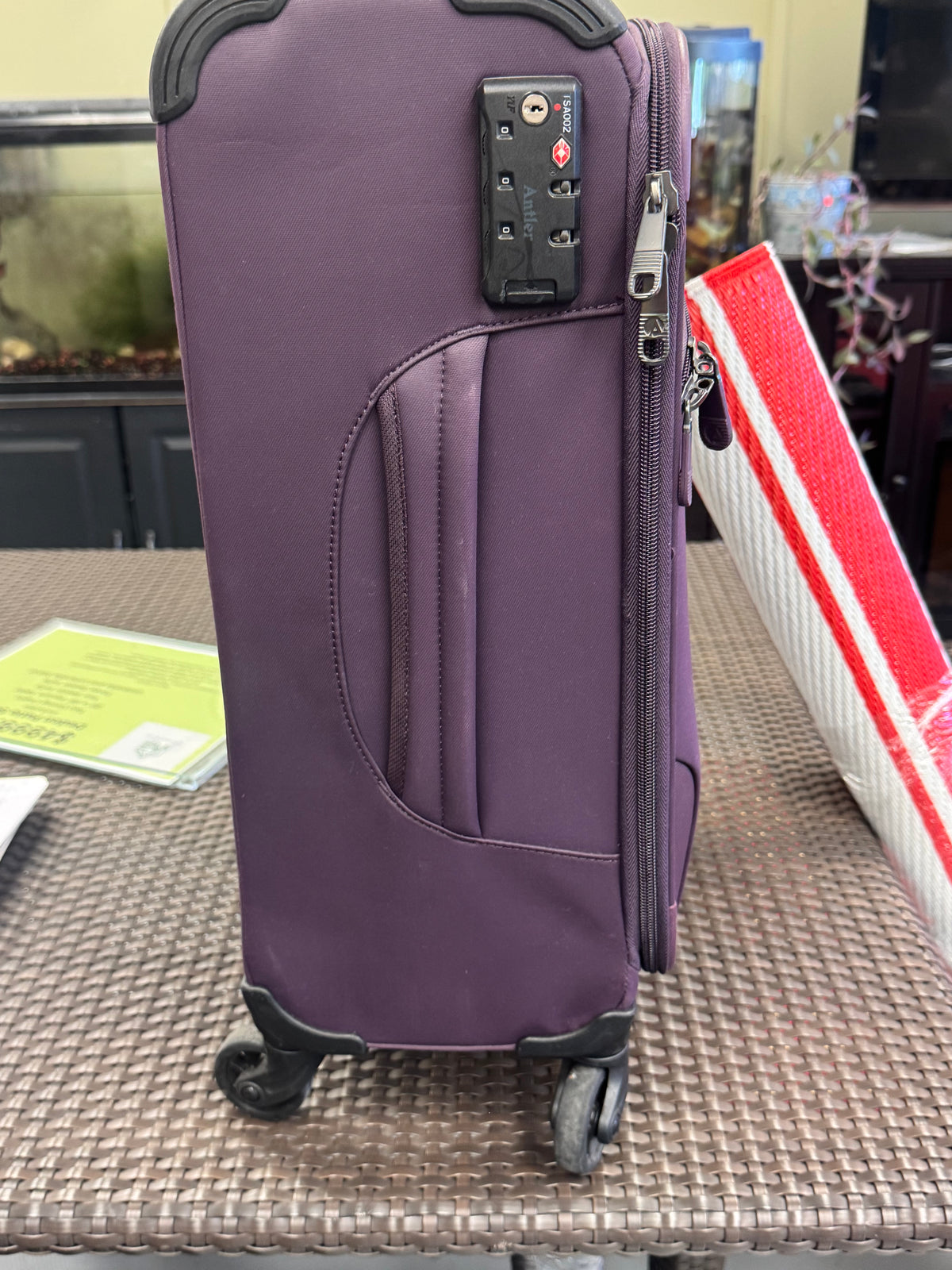 Rolling Antler Carry-on Suitcase - Purple