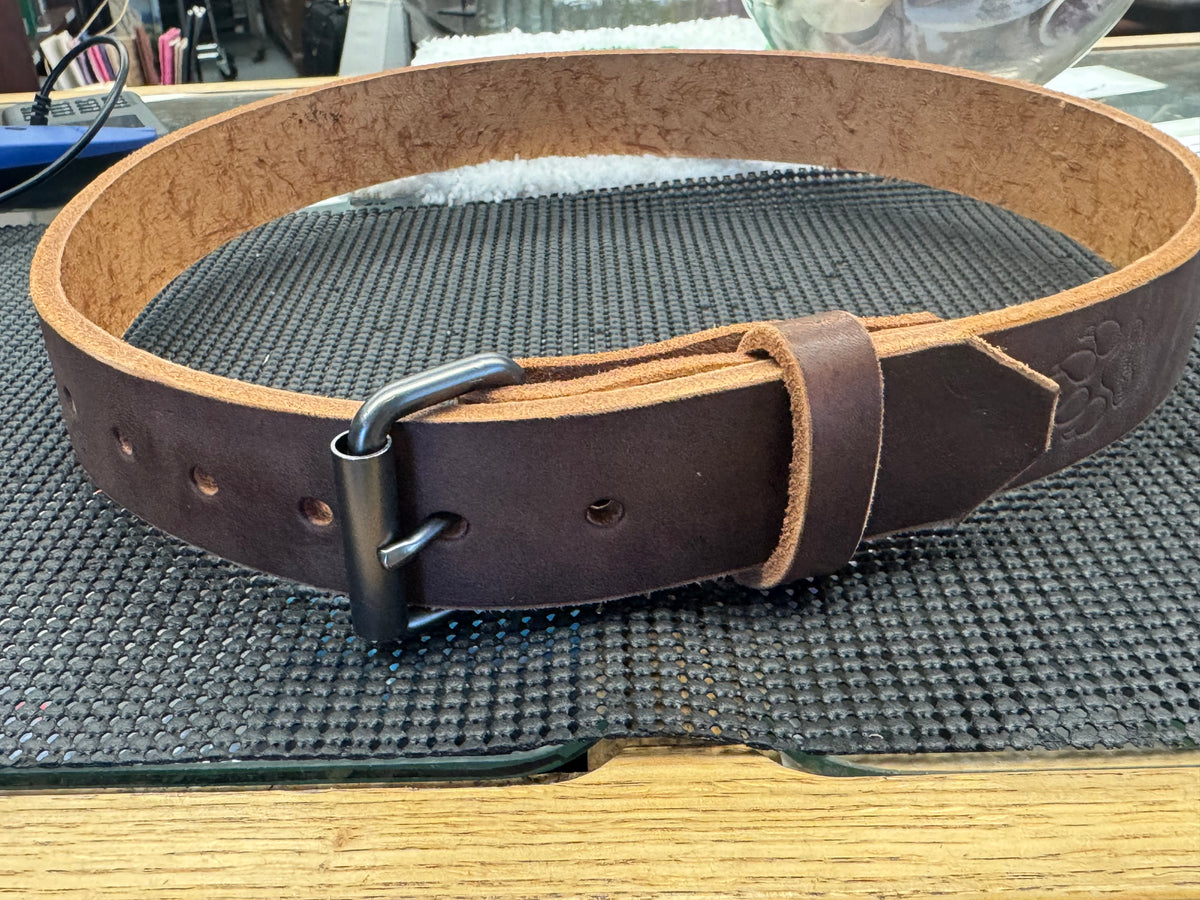Large - Brown - Handmade Genuine Leather Belt
