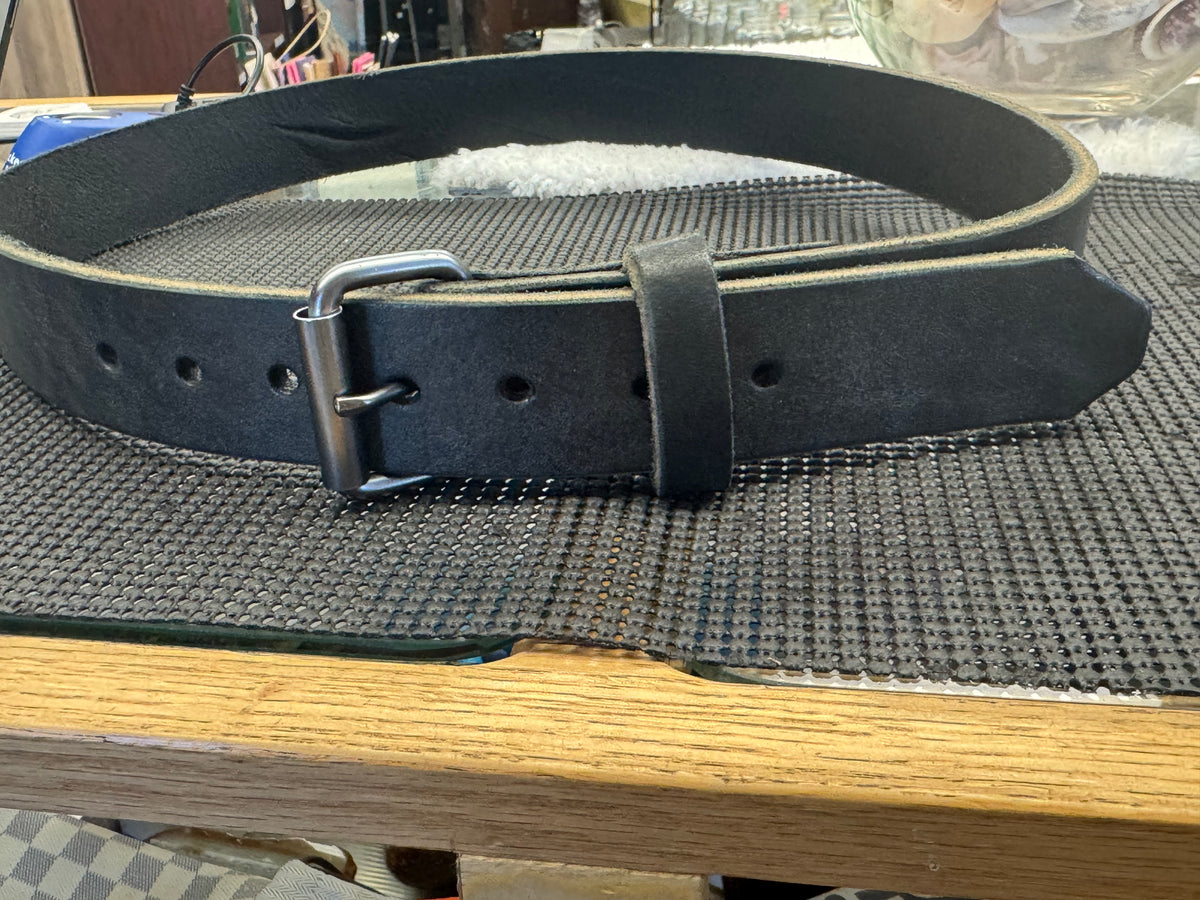 XL - Black - Handmade Genuine Leather Belt