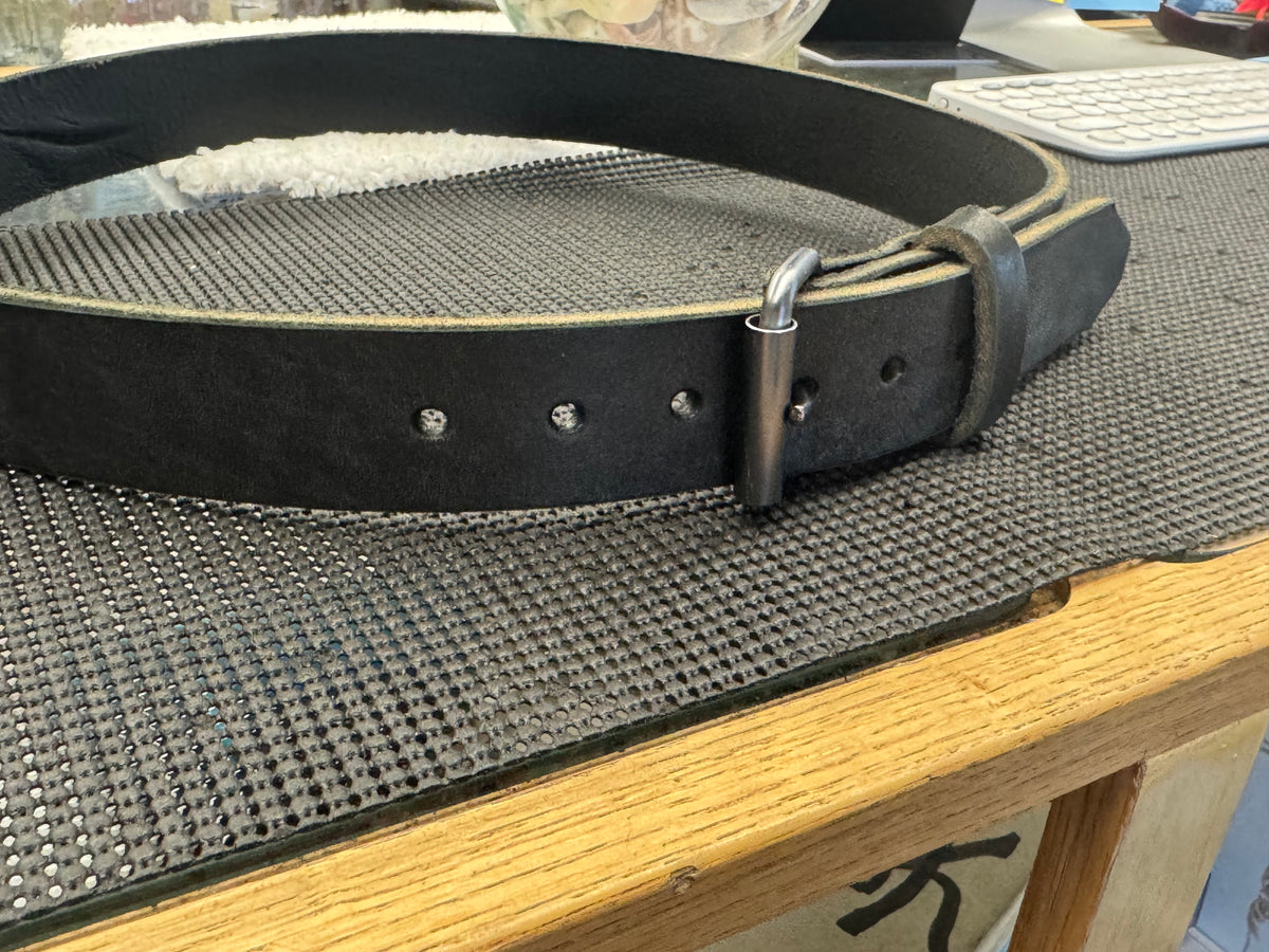XL - Black - Handmade Genuine Leather Belt