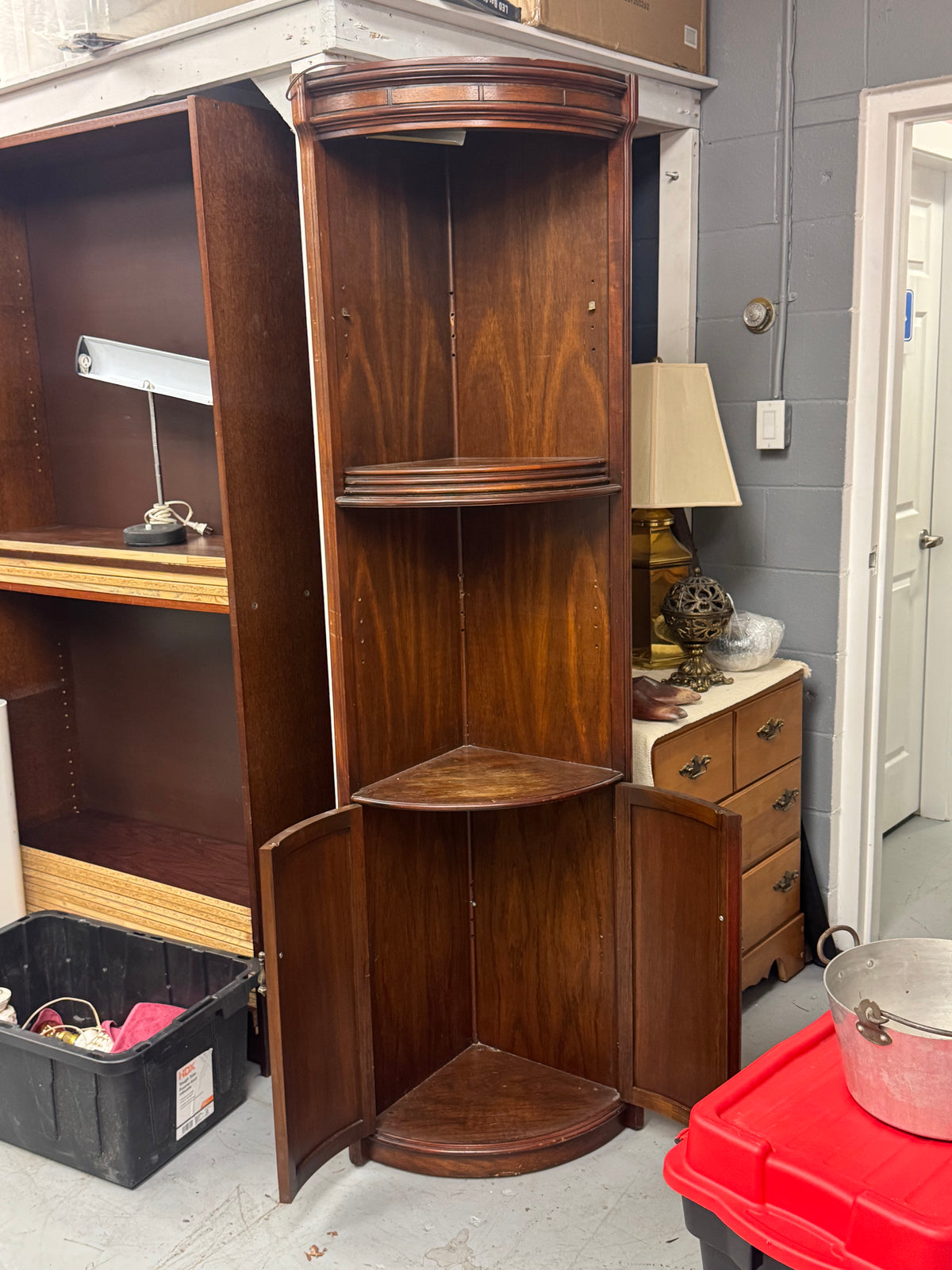 Tall Traditional Corner Display Cabinet