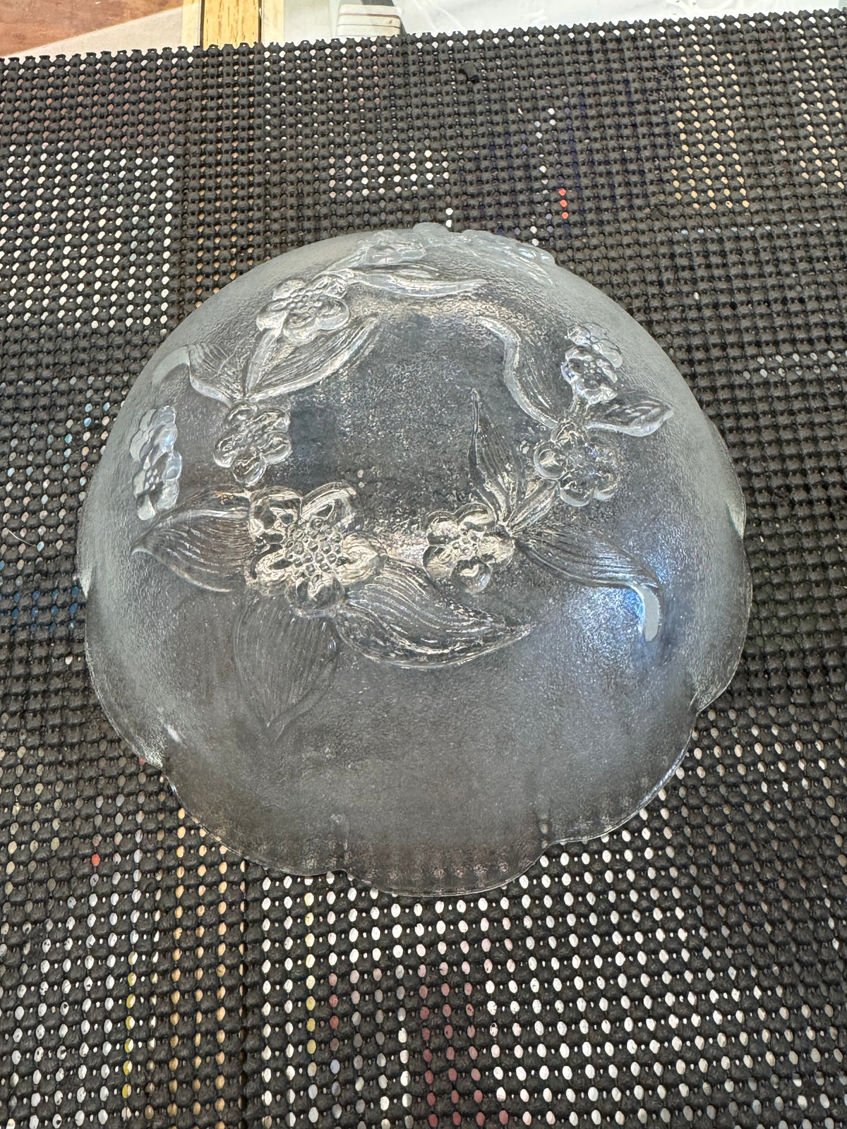Glass Floral Bowl