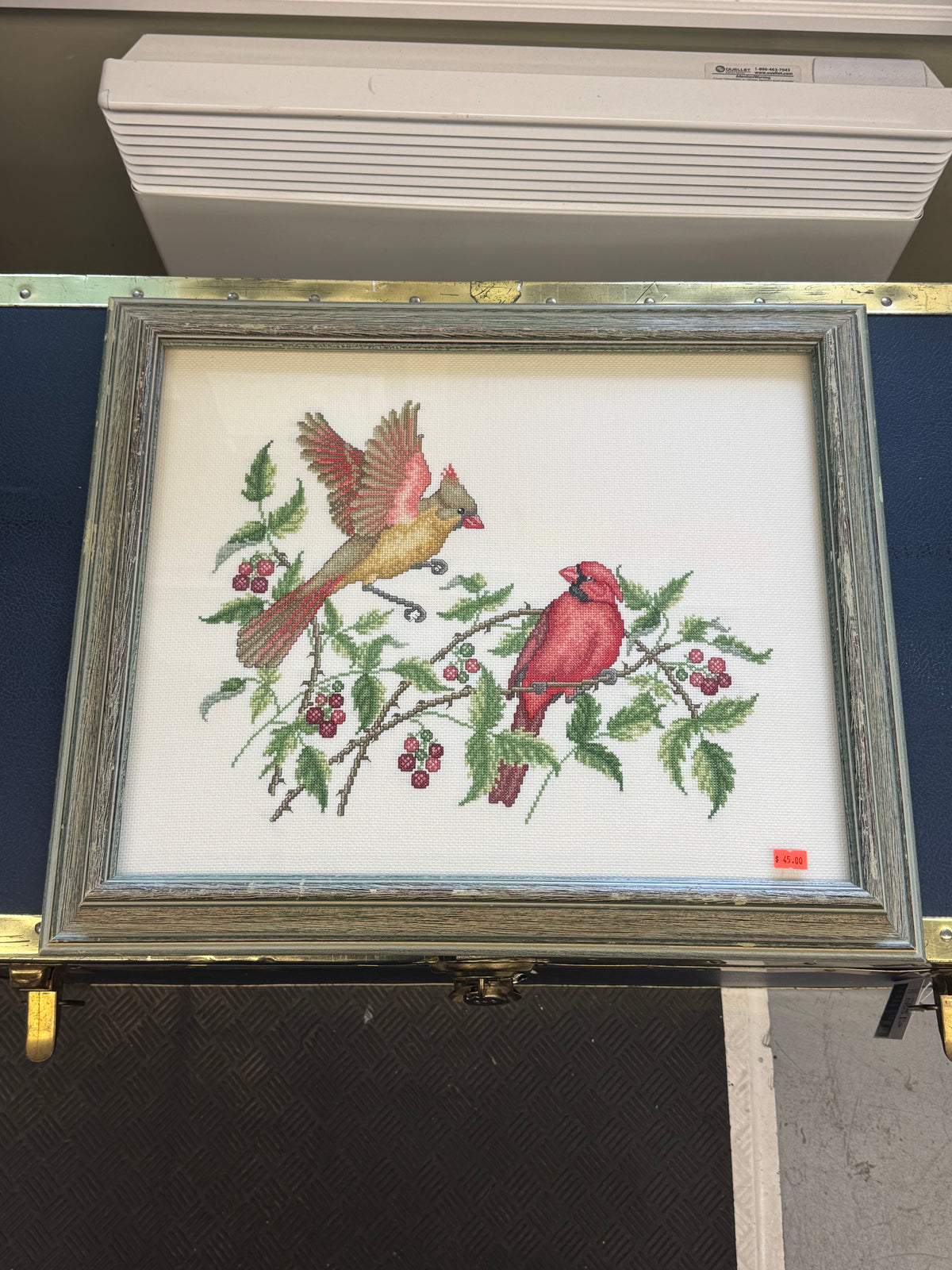 Cross Stitched Cardinals
