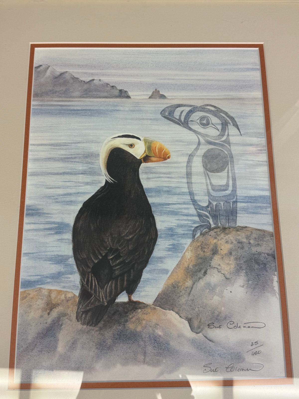Sue Coleman "Puffin" (1990) Signed Limited Edition Print