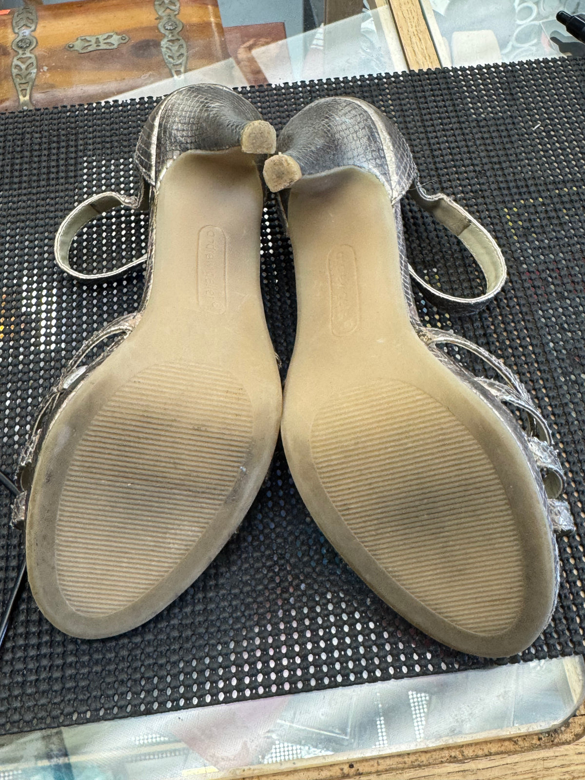 Women's Shoes - 6.5 US Andrew Geller Metallic Sandals