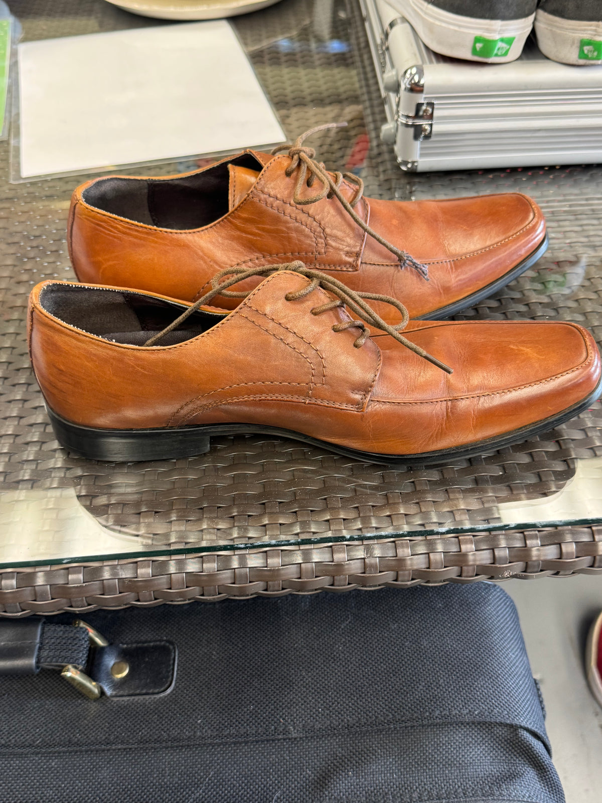 Men's Shoes - Pegabo Cognac Leather Dress Shoe 41 UE (8-8.5 US)