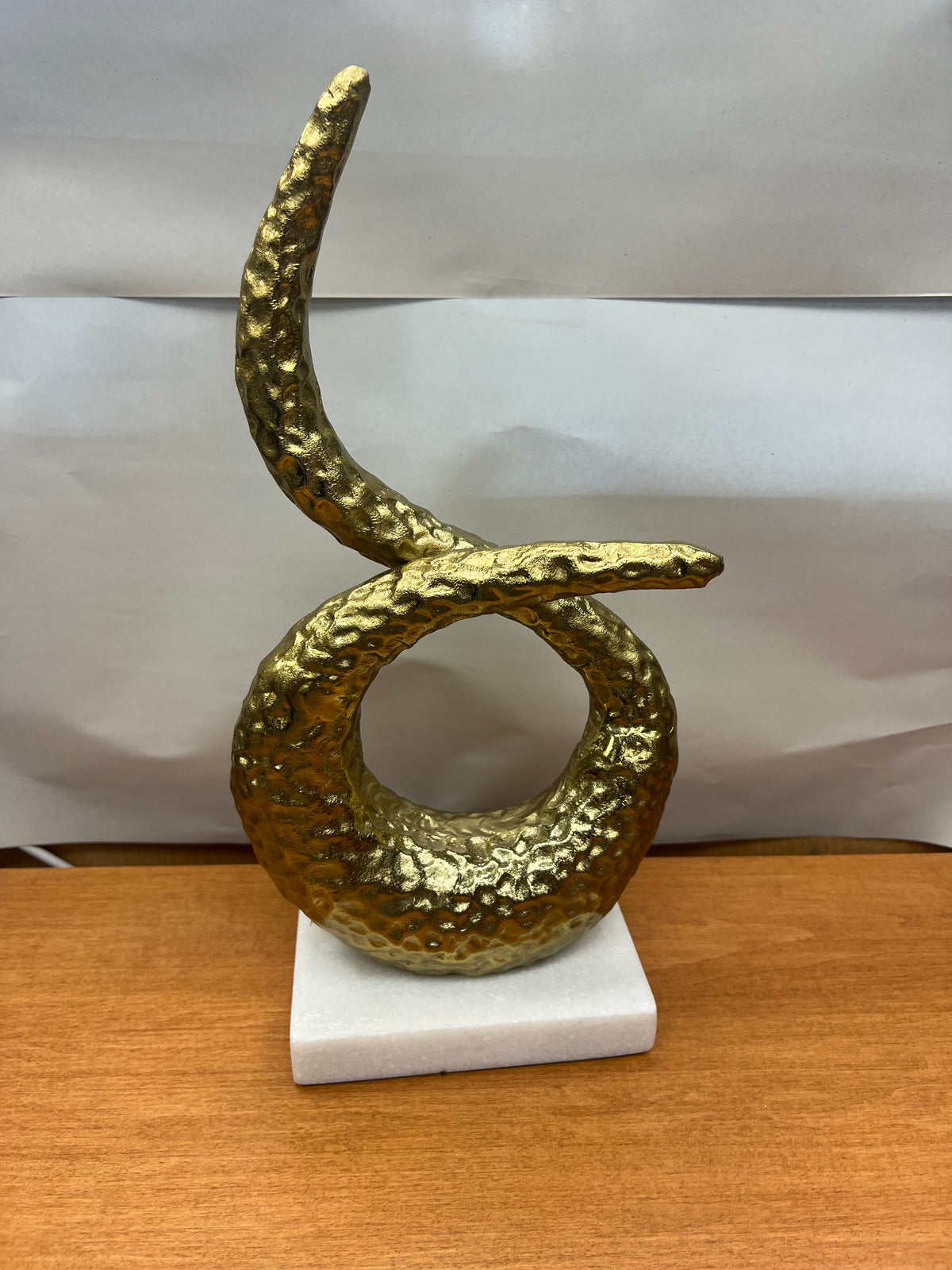 Gold Hammered Sculpture