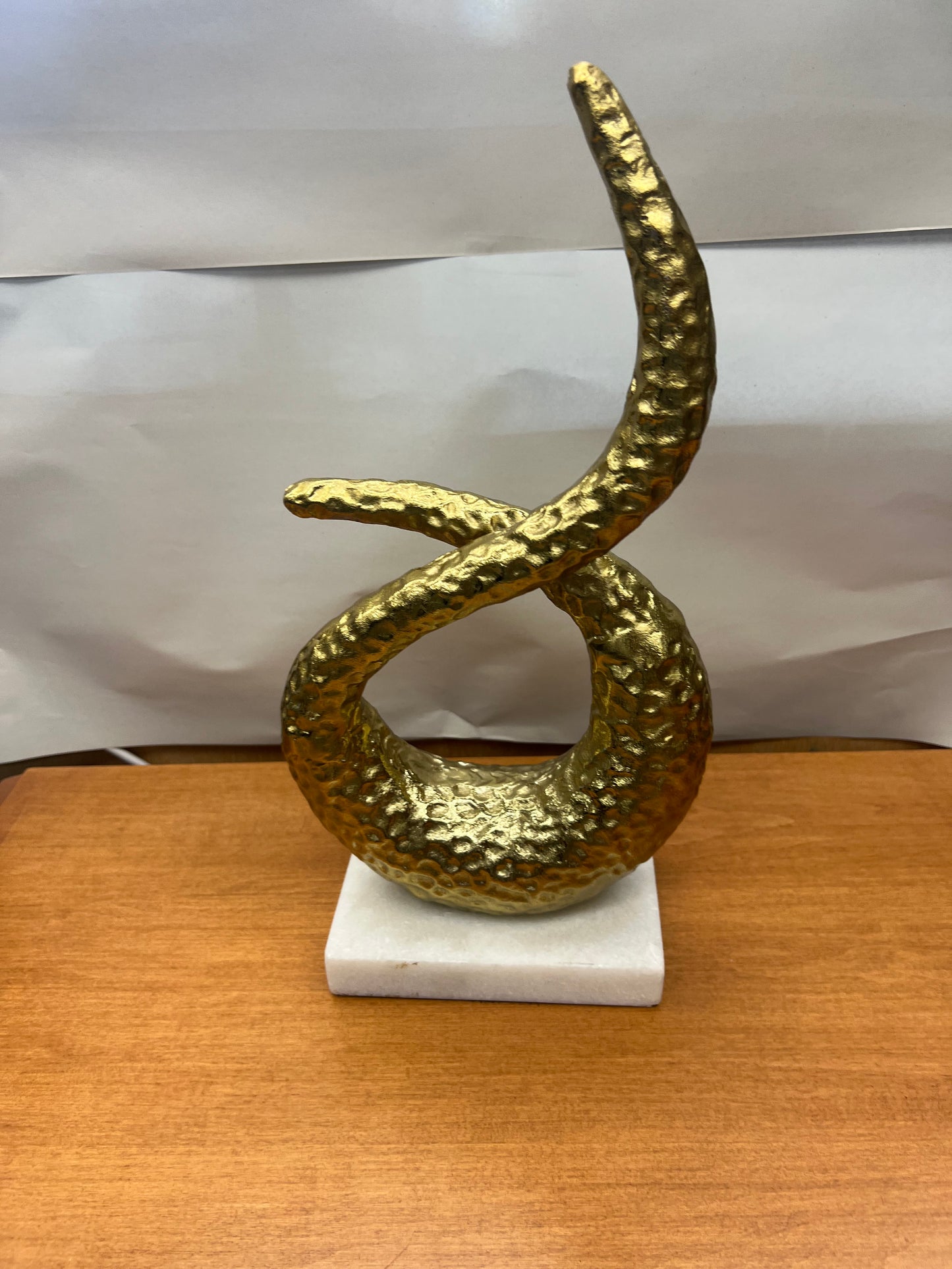 Gold Hammered Sculpture