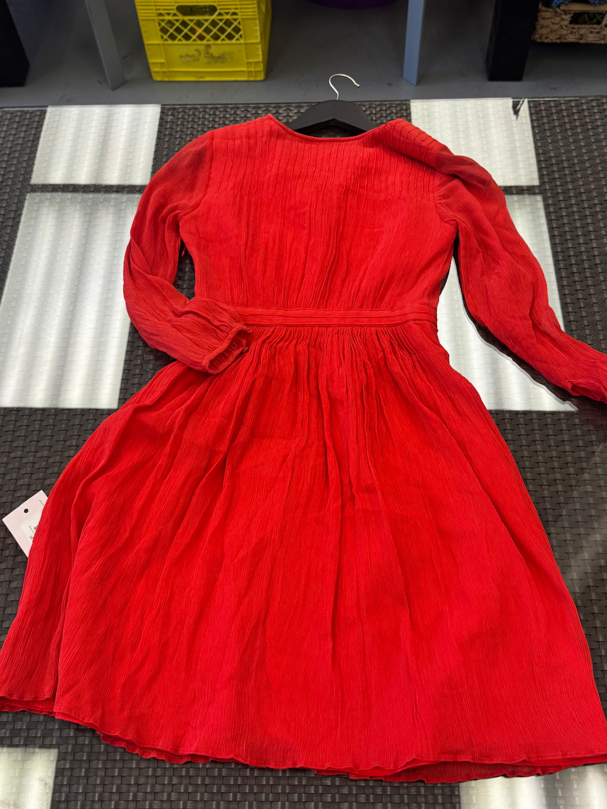 J Crew 00 Red-orange Silk Dress